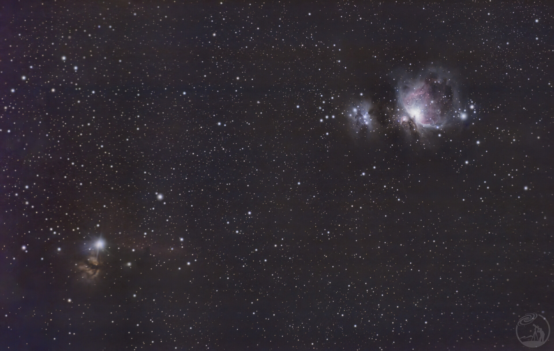 猎户与马头同框