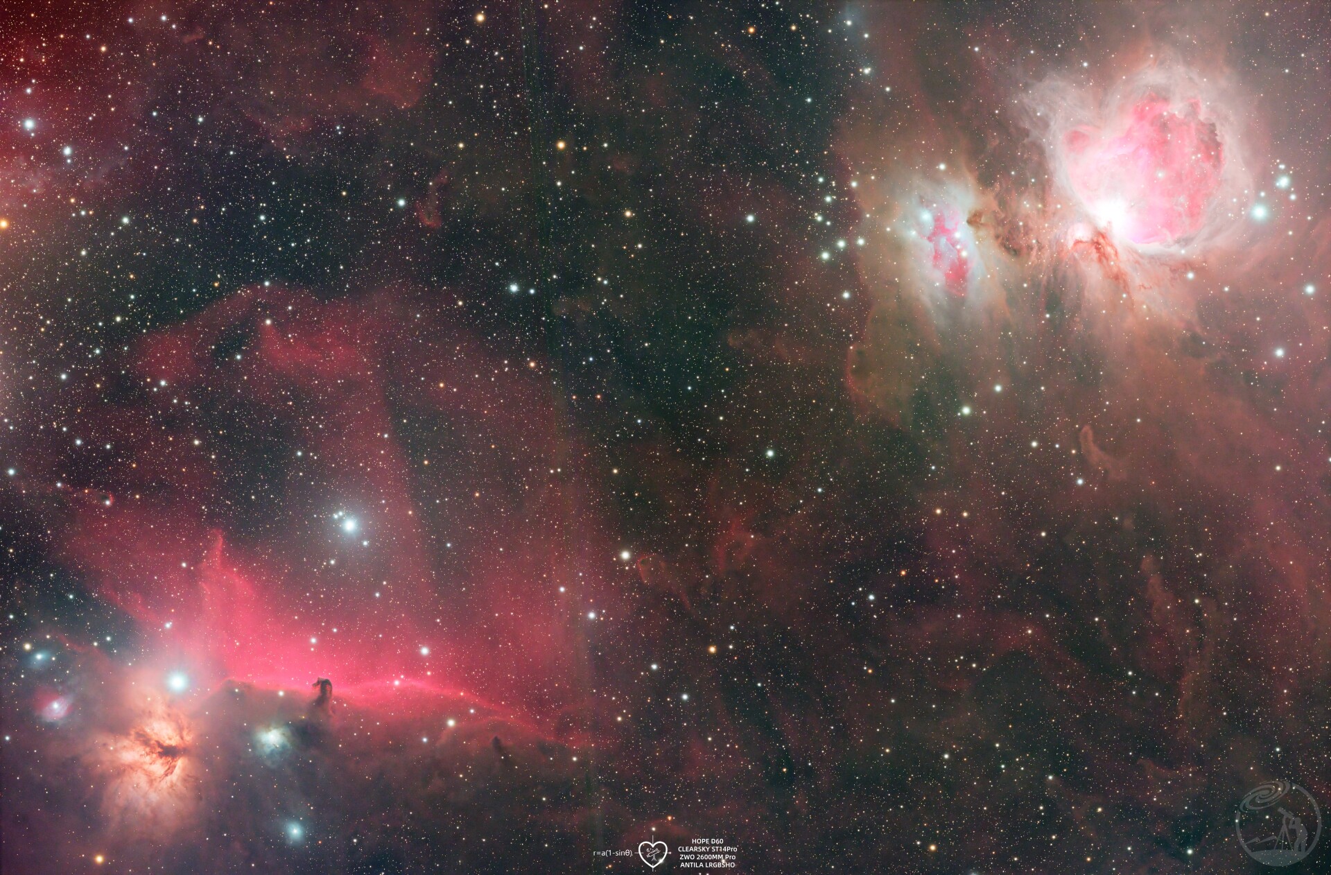 猎户星云马头星云广域