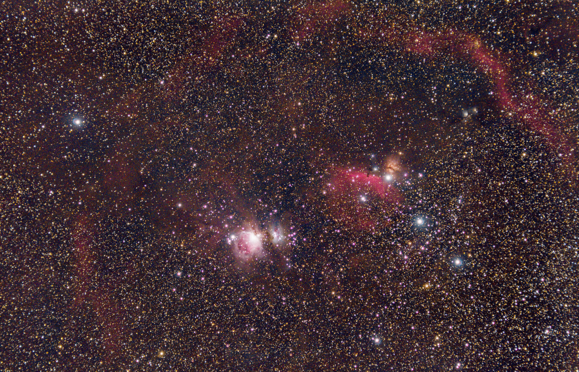 酒红镜头下的猎户座广域