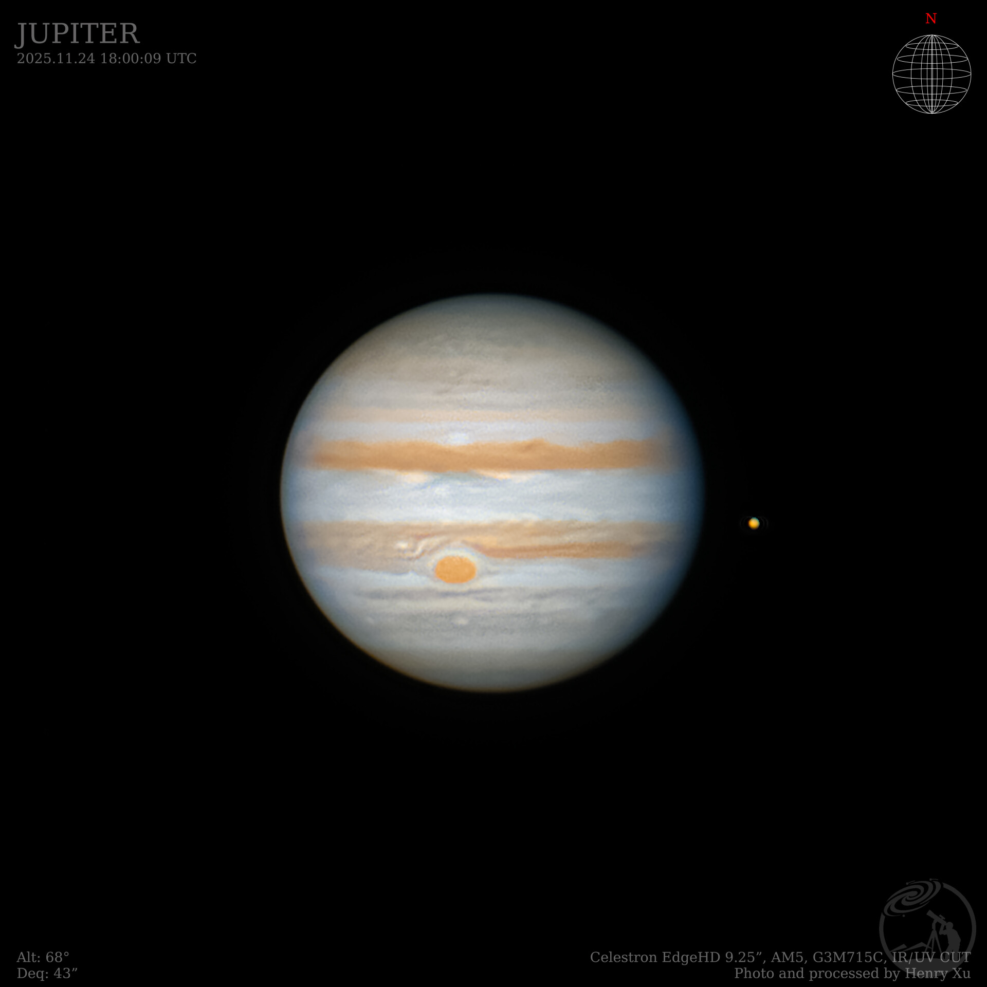 43″的冬夜木星