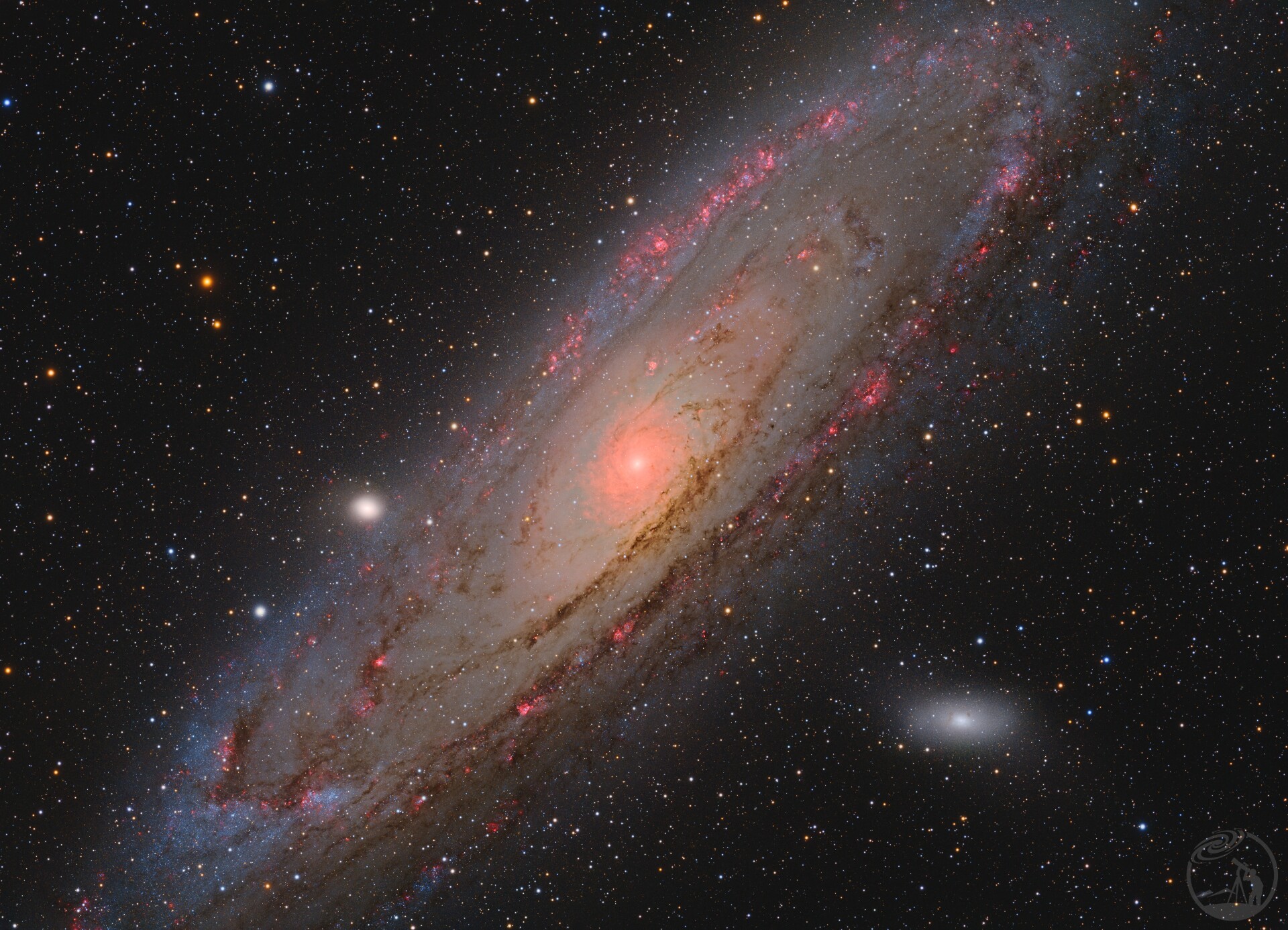 M31仙女座星系LRGBHa—个人首次处理M31