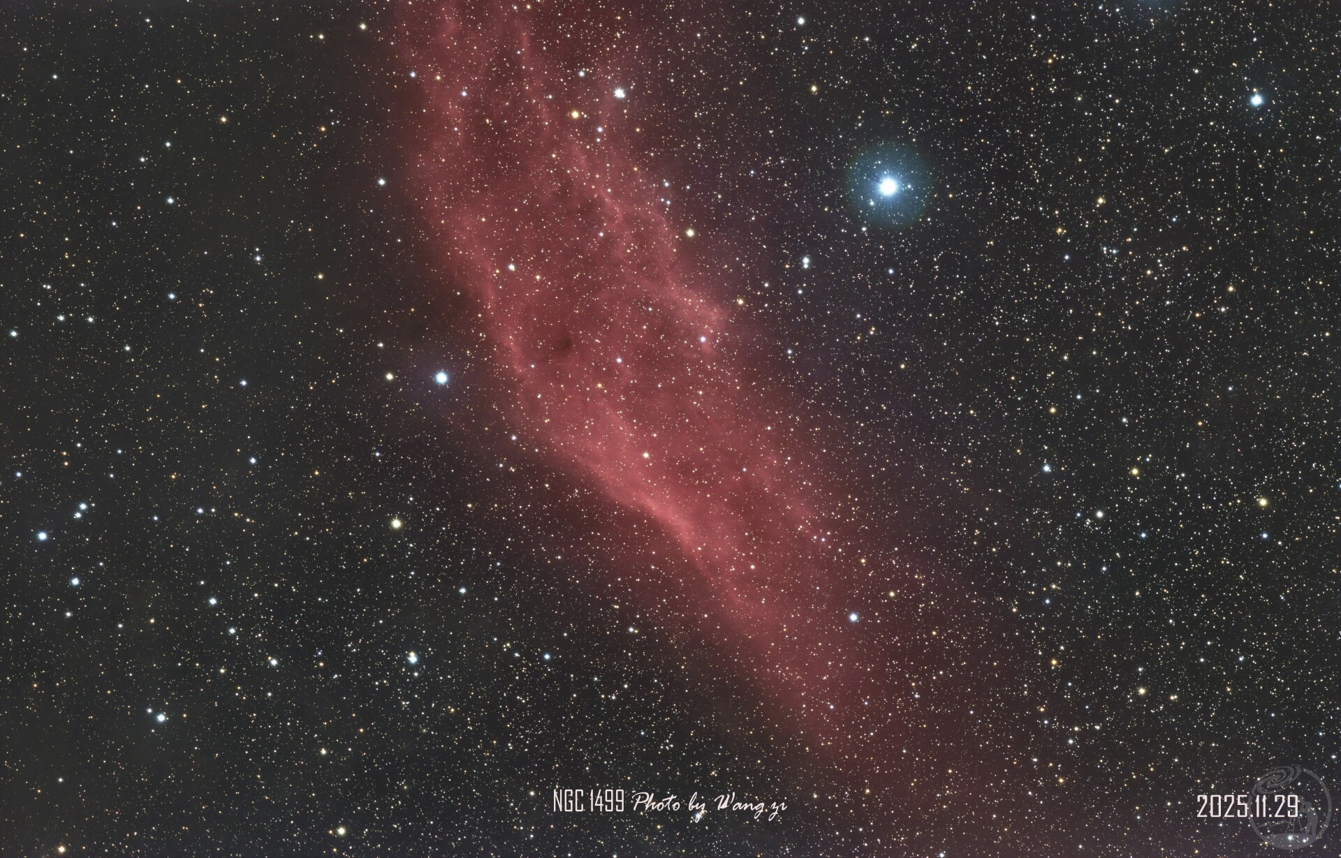 无改机挑战加州星云的一抹红