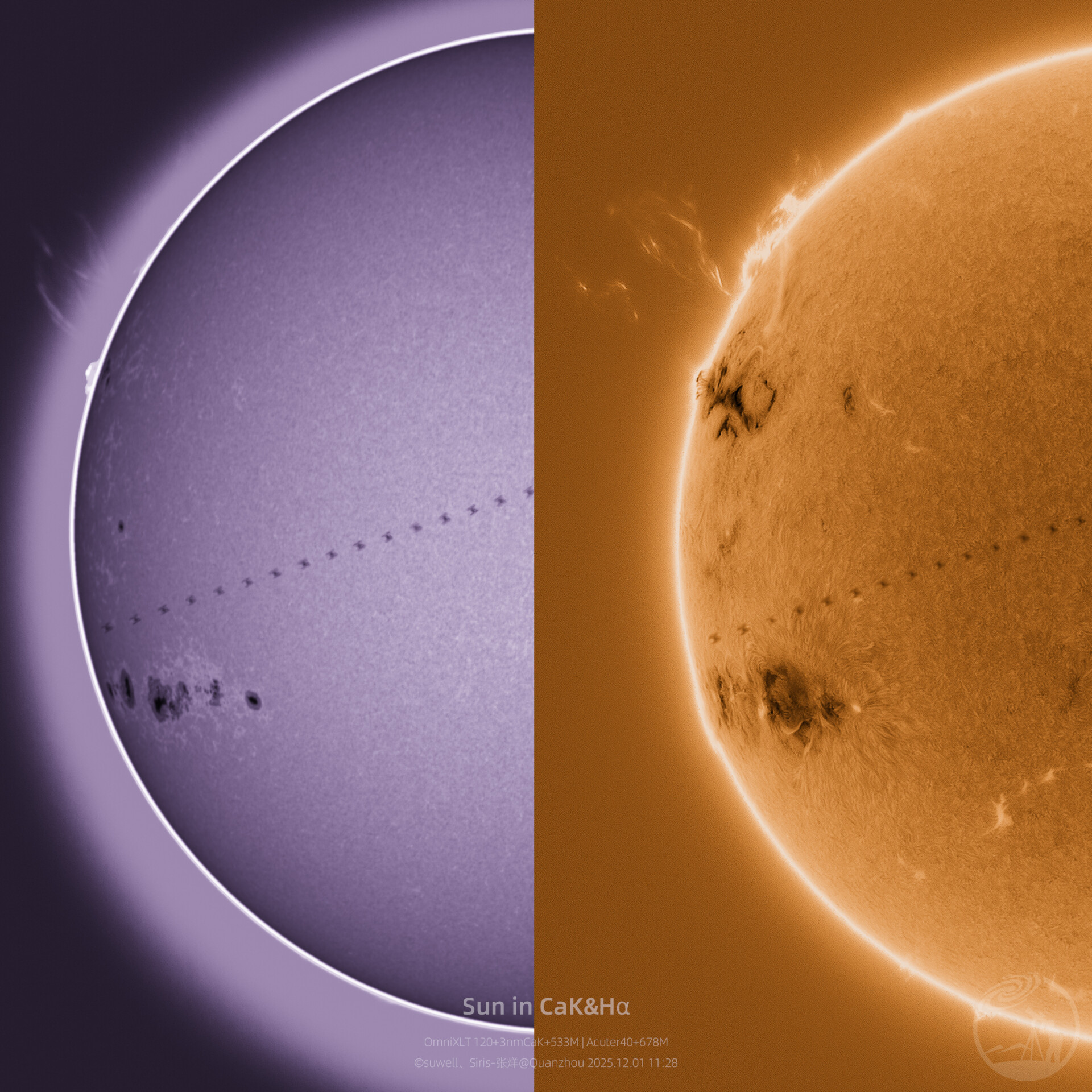 中国空间站双波段同框X1.9耀斑及AR4294黑子群
