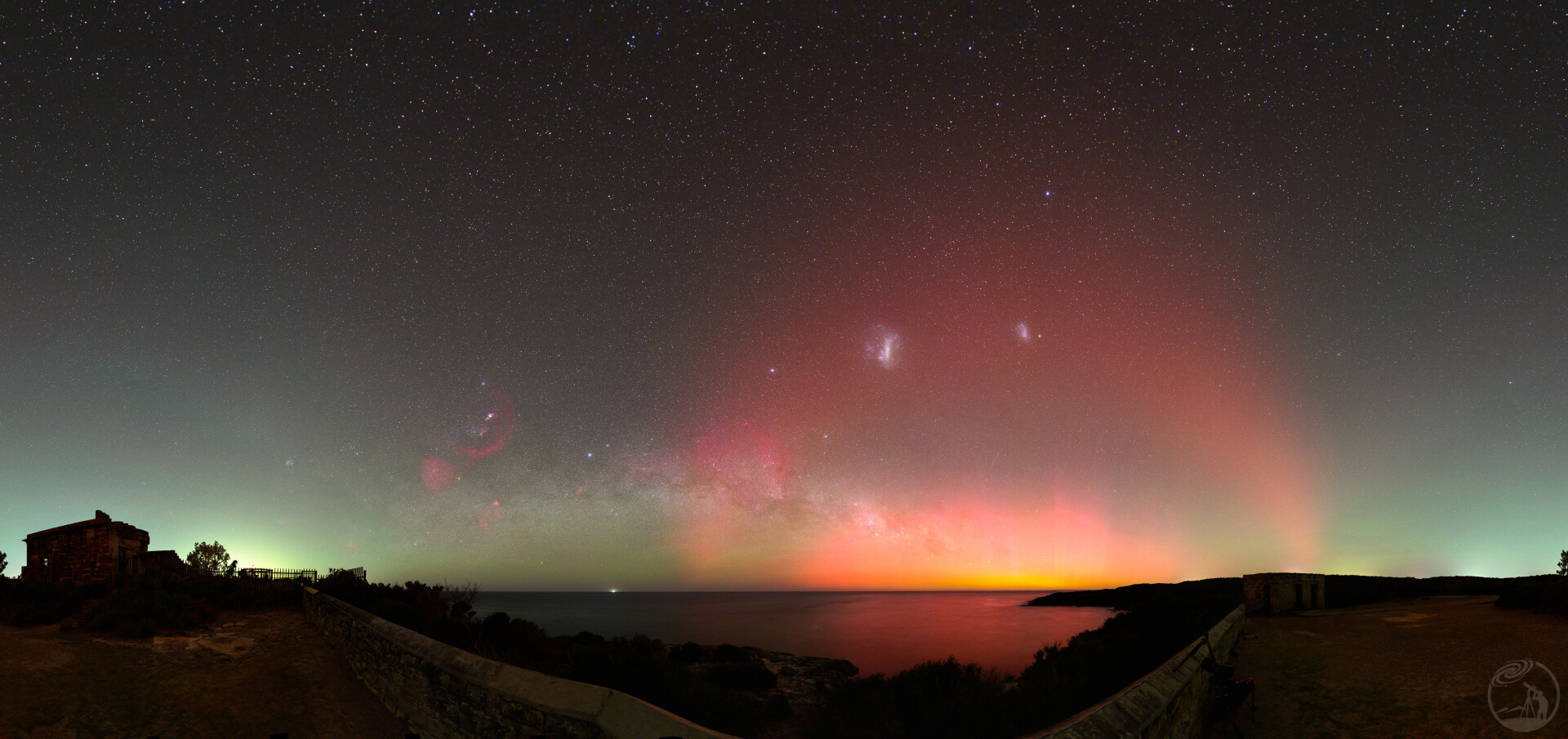 极光红弧(SAR)与冬季银河