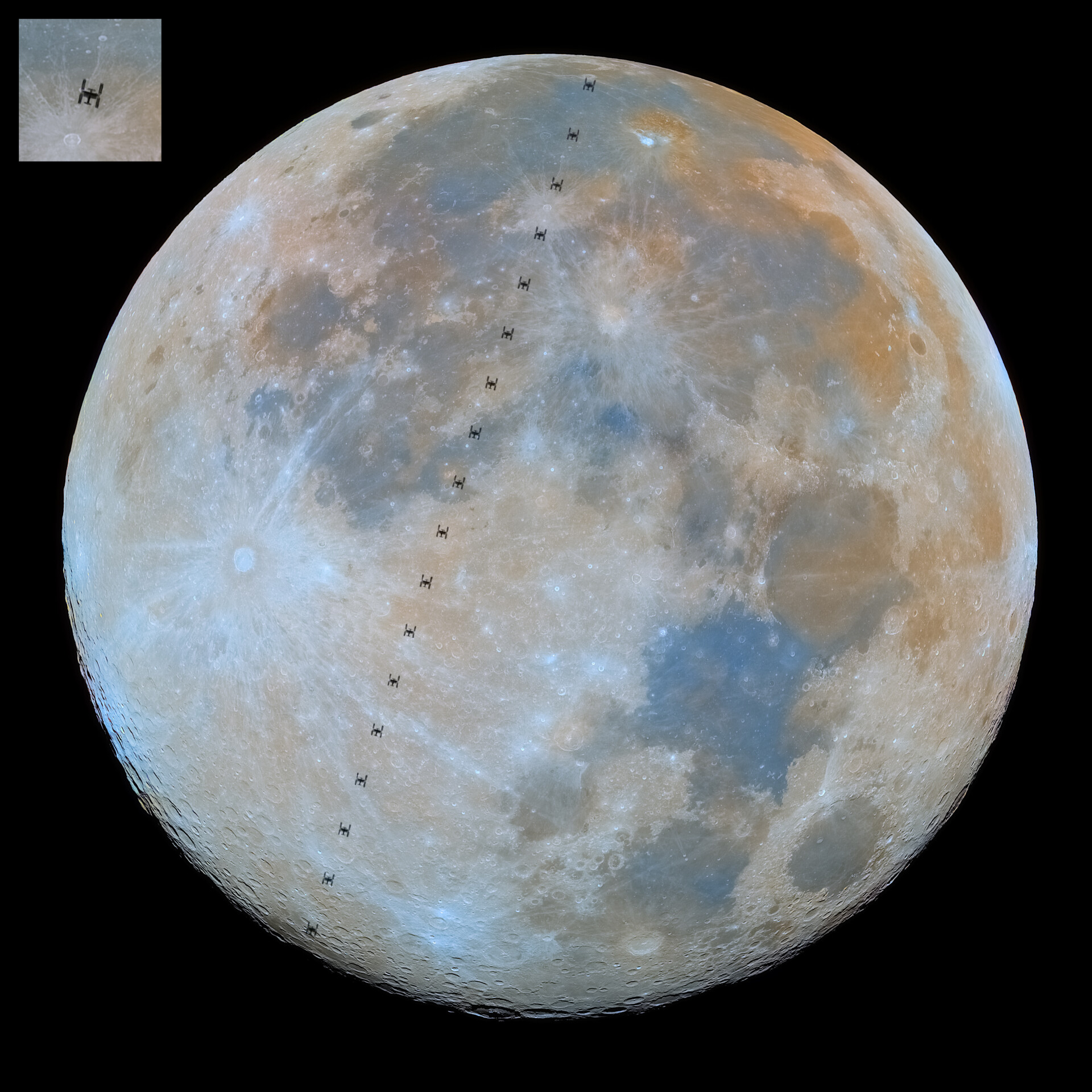 今年最后一个中国空间站凌超级满月