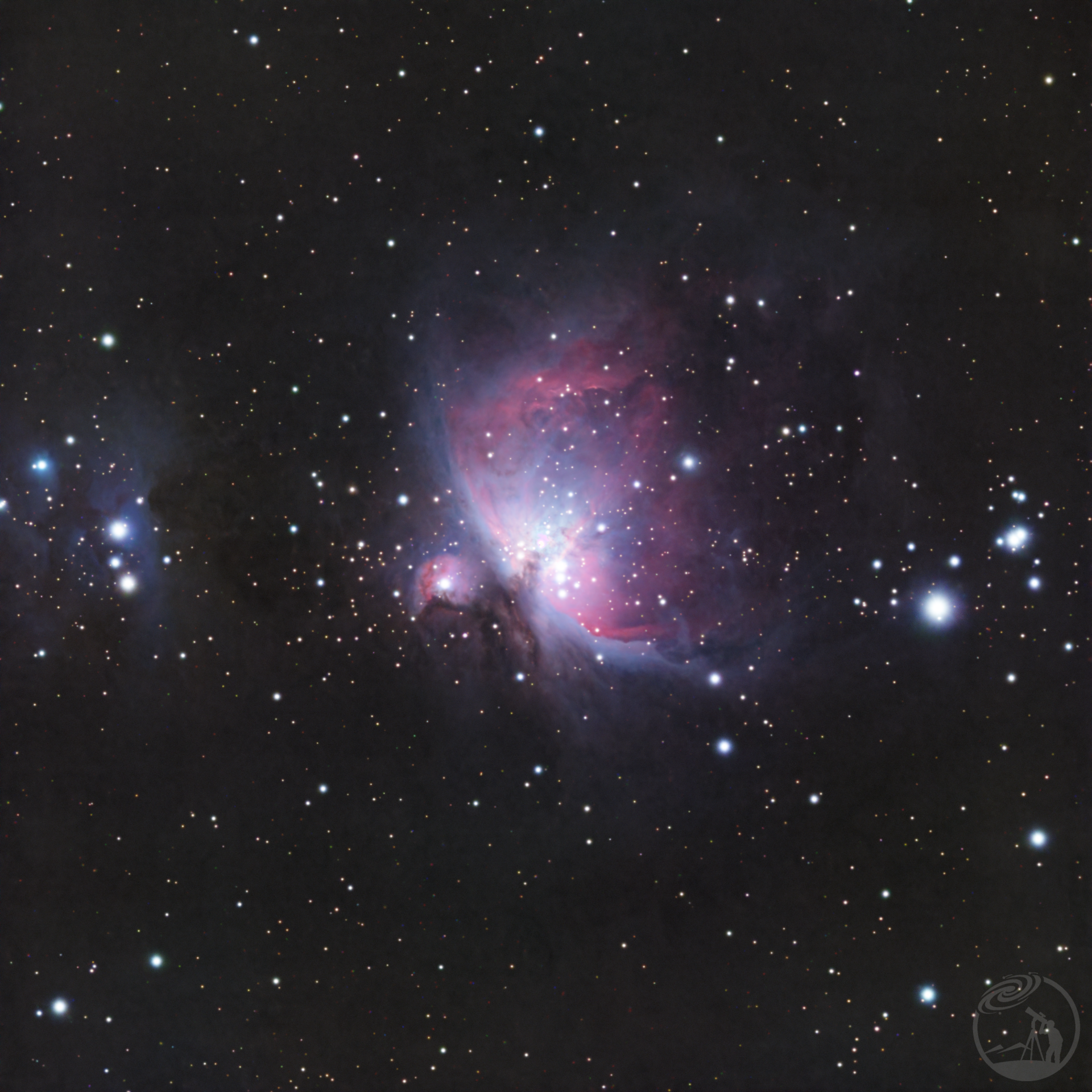 第一次出摊满月下的M42猎户座大星云