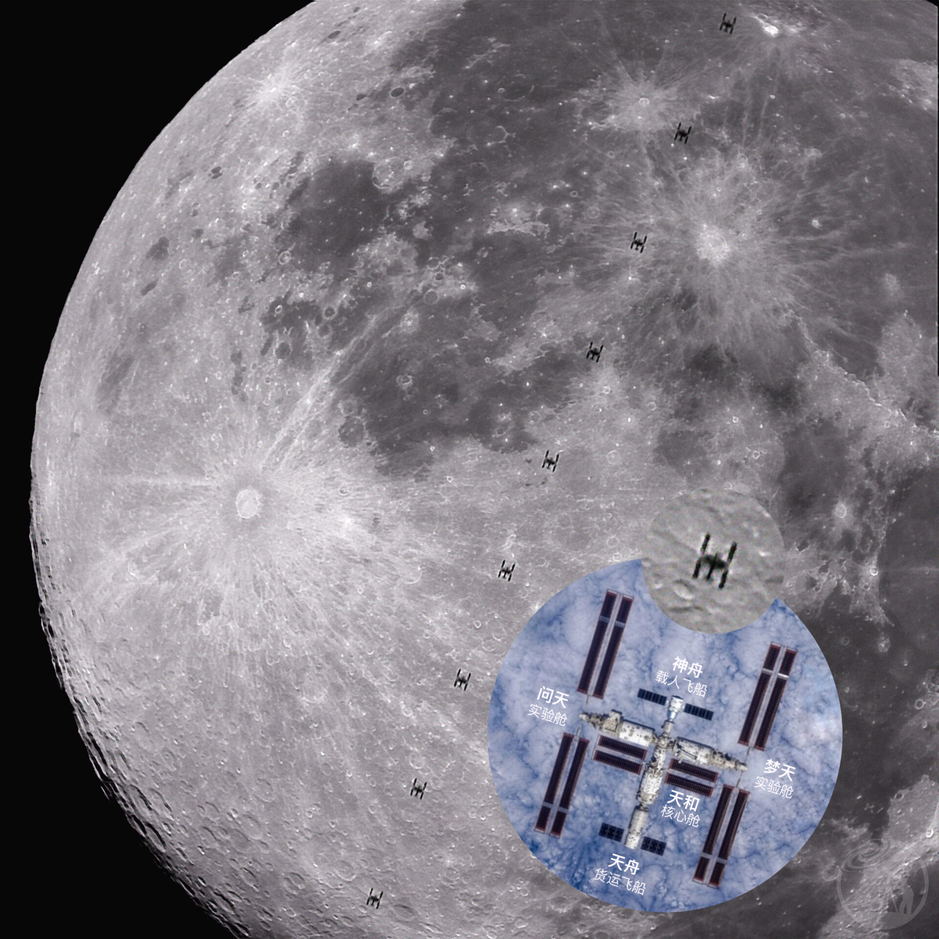 天宫空间站凌月