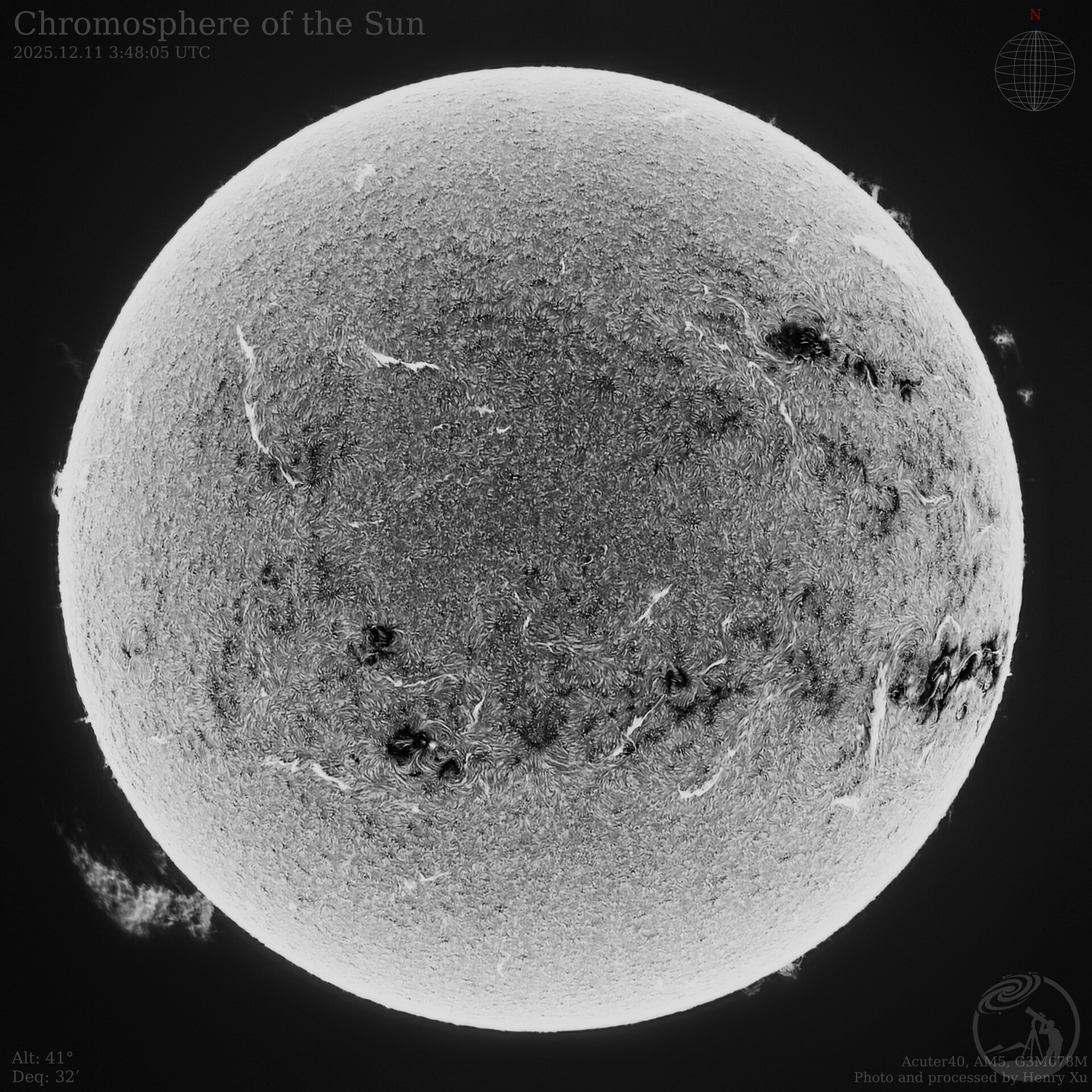 太阳色球层Hα波段与大日珥