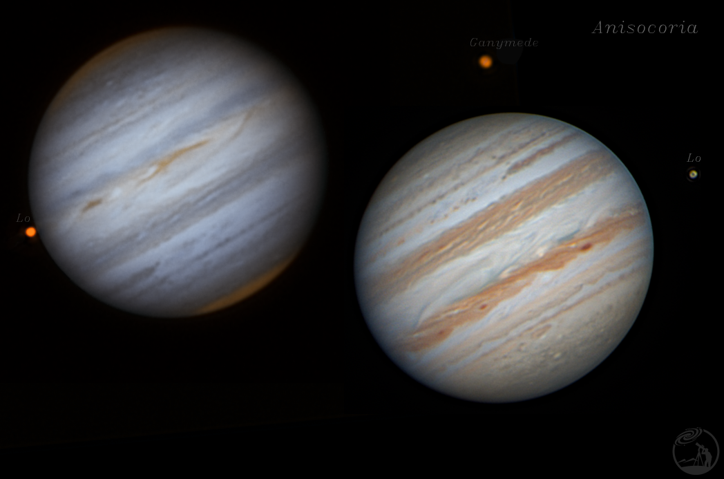 不同波段下的木星