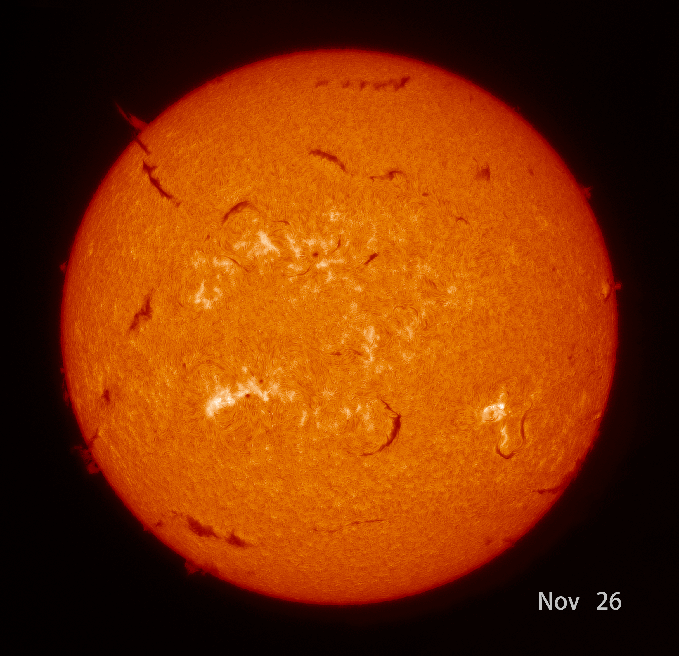 连续6日色球层的变化