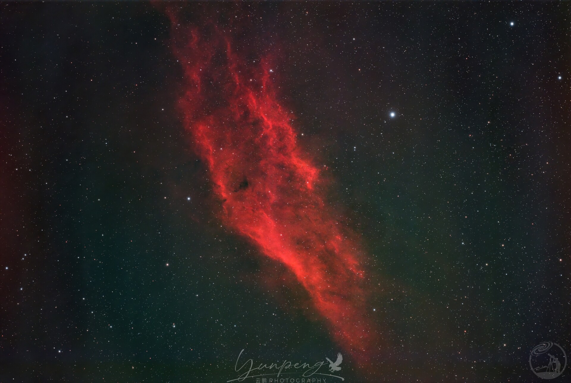 8.6级光害城市酱油片系列之NGC1499加州星云