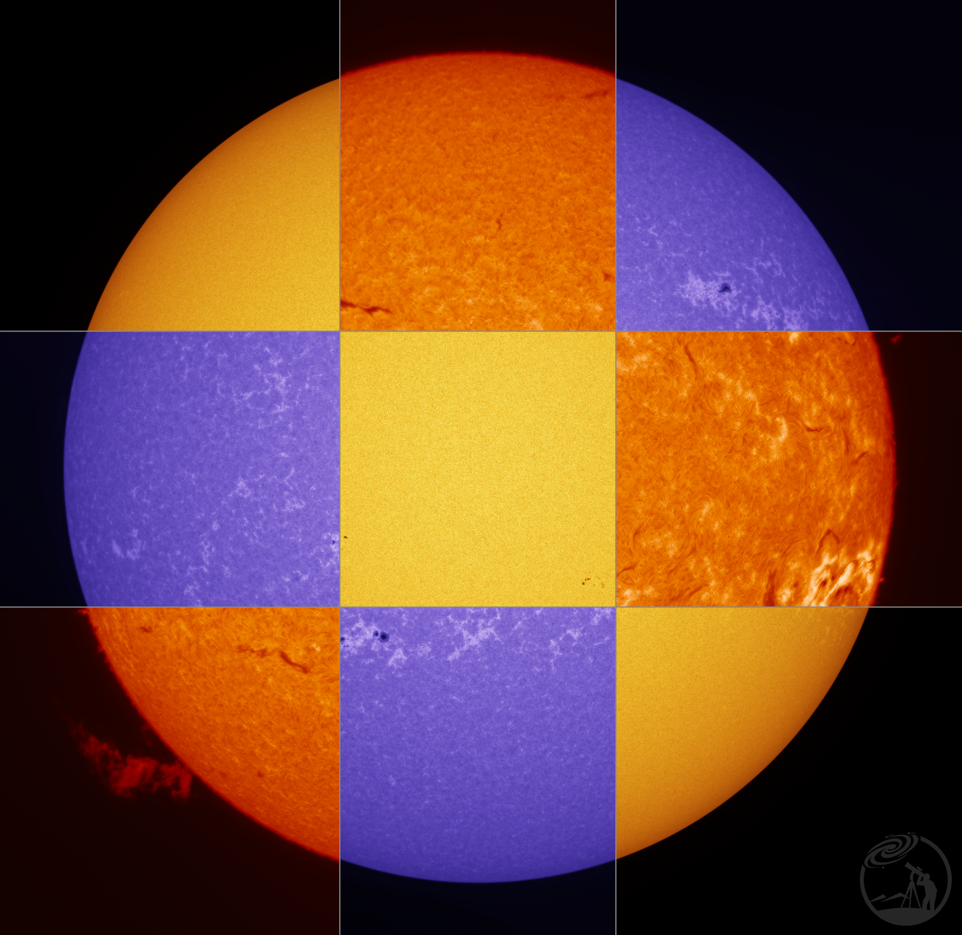 不同波段下的日面