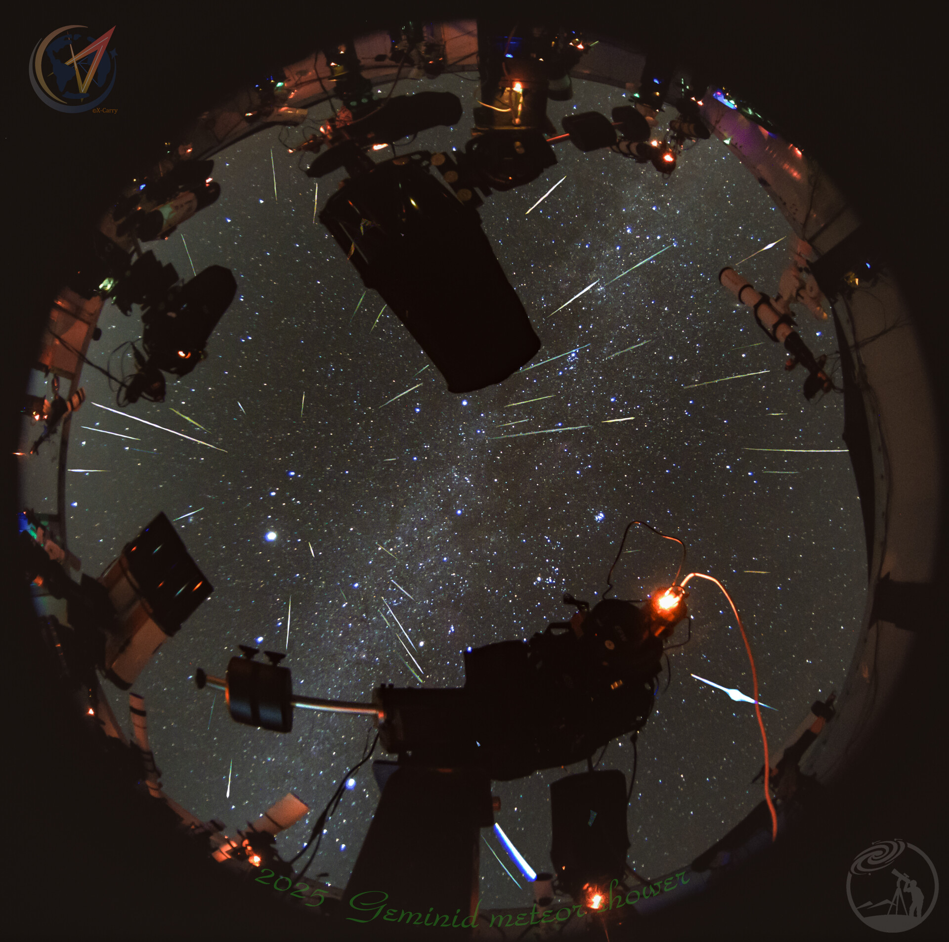 双子座流星雨下的远程台