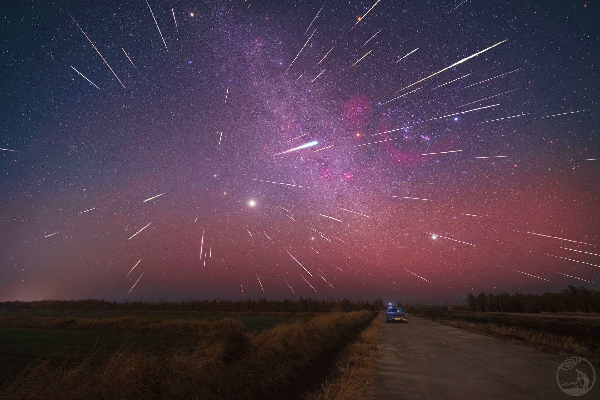 上海崇明东滩 双子座流星雨