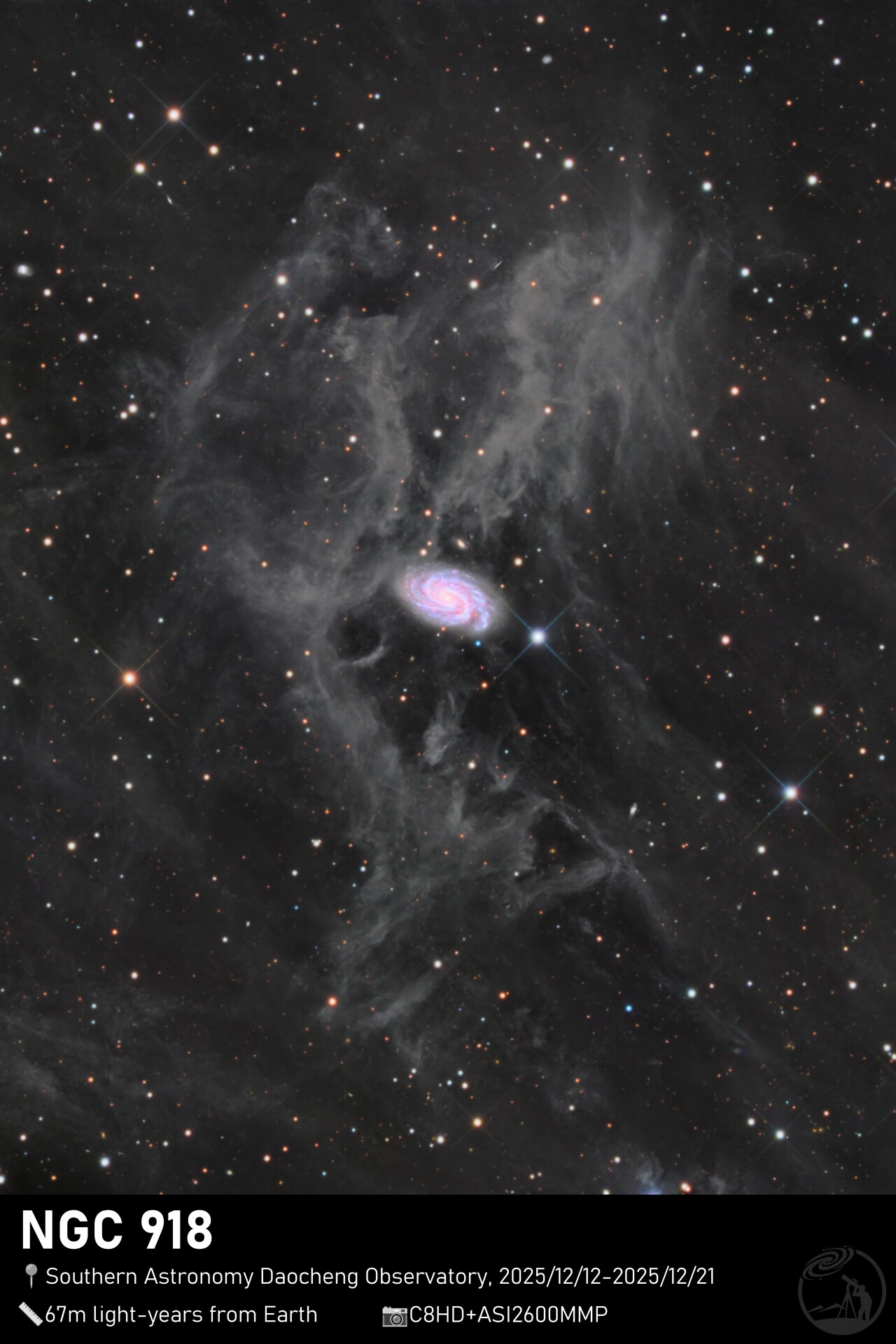 NGC 918 “Spiral in Clouds”