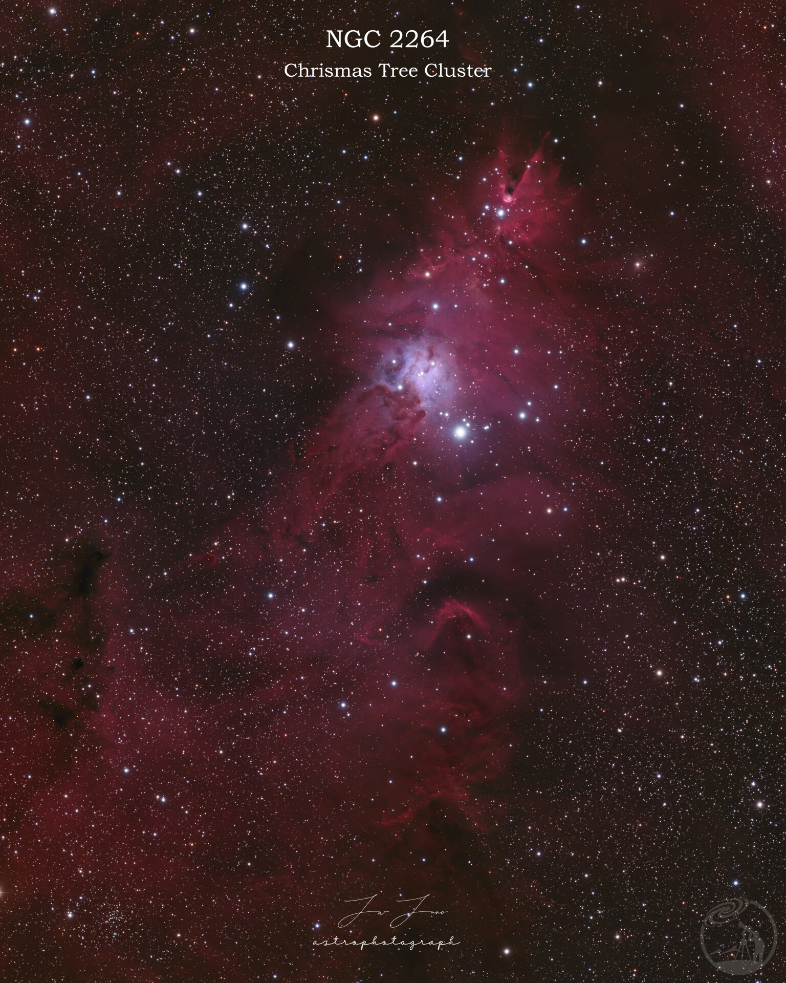 NGC 2264：圣诞树星团 LRGB