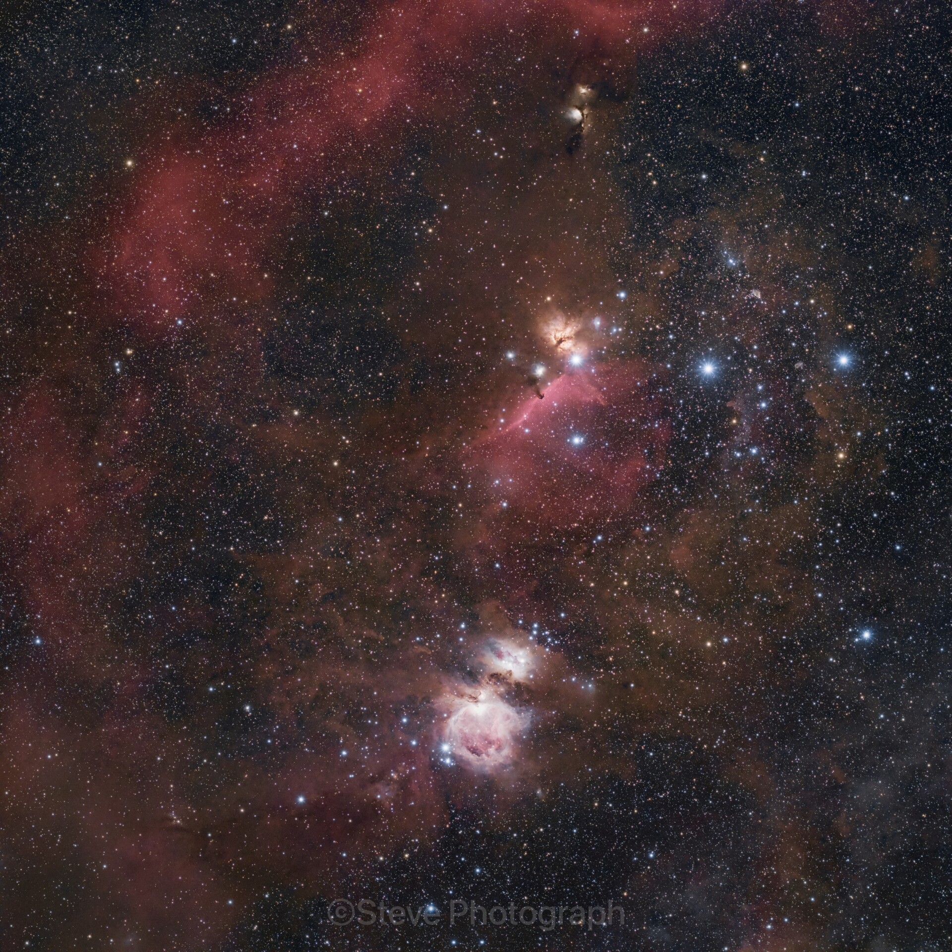 猎户深处是冬季的夜空调色盘