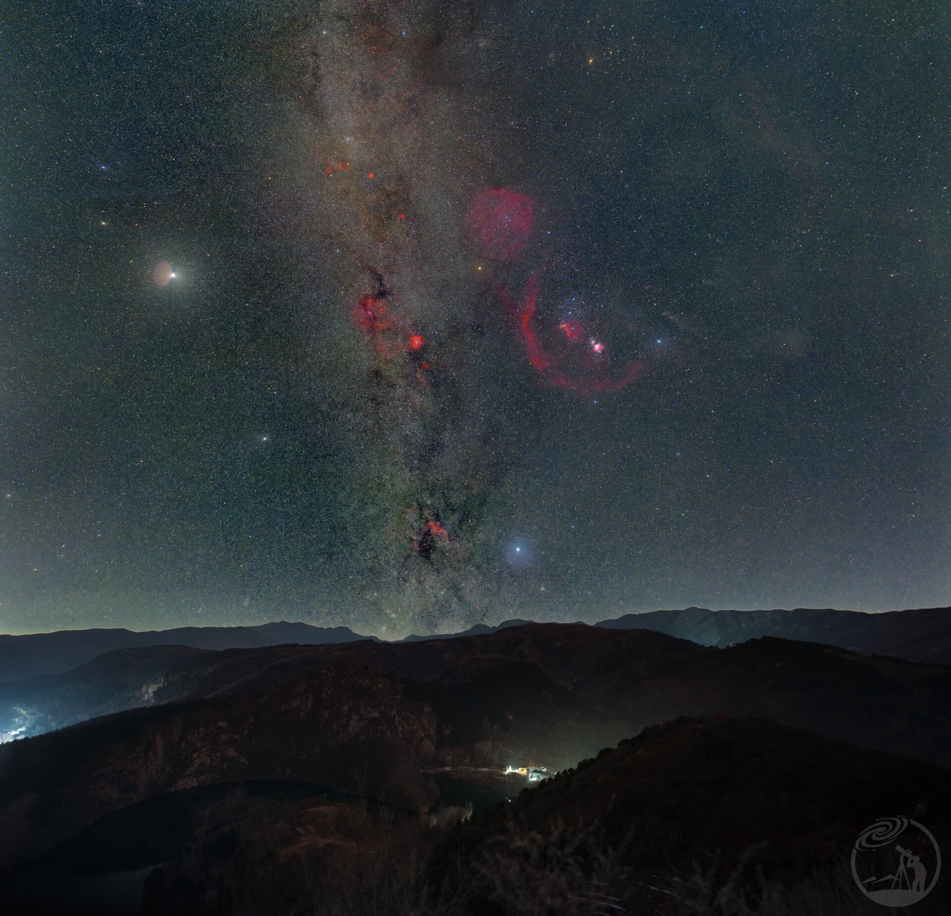 百丈崖的冬季银河