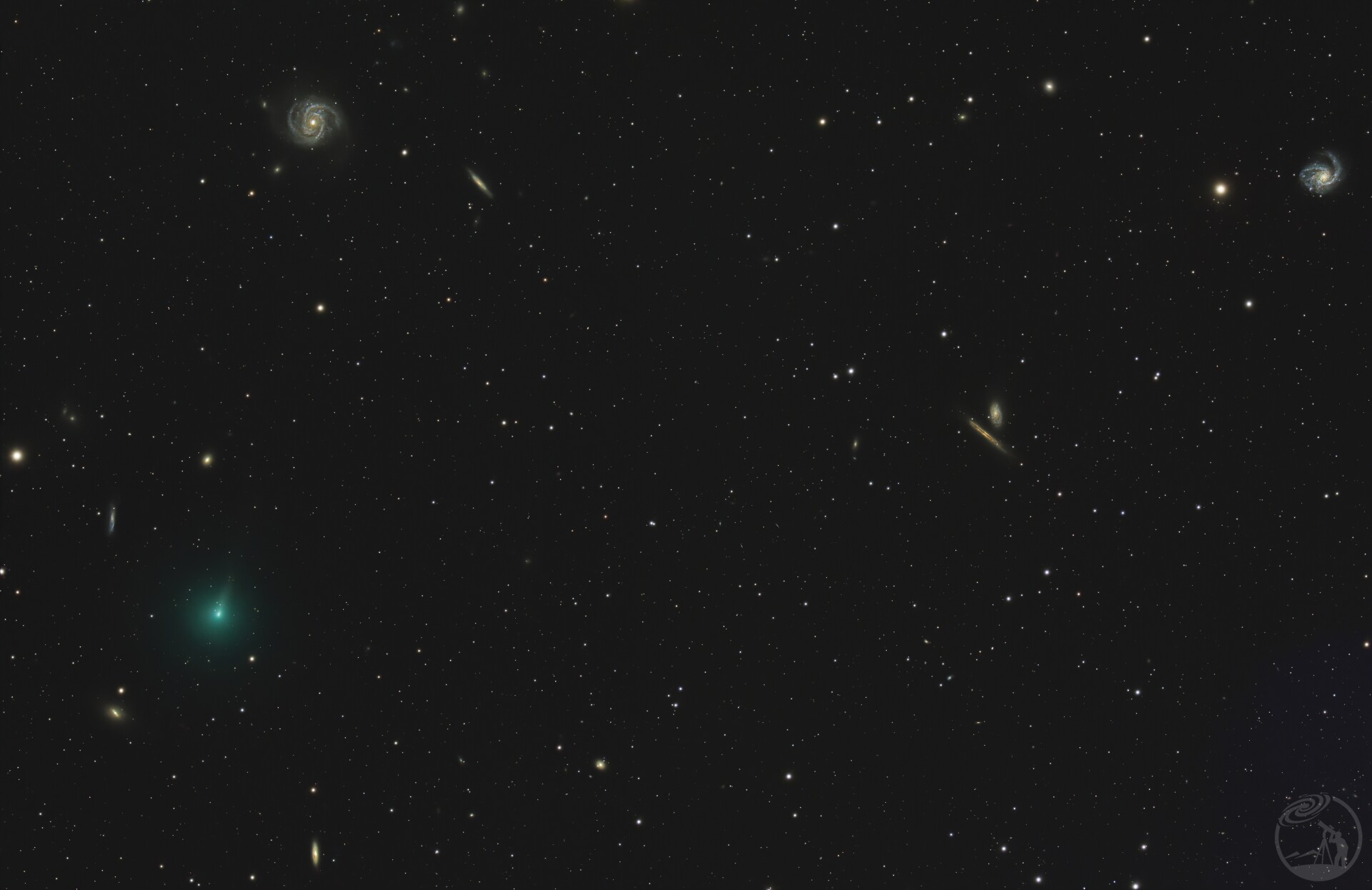 24p/schaumasse和M99 M100等星系合影