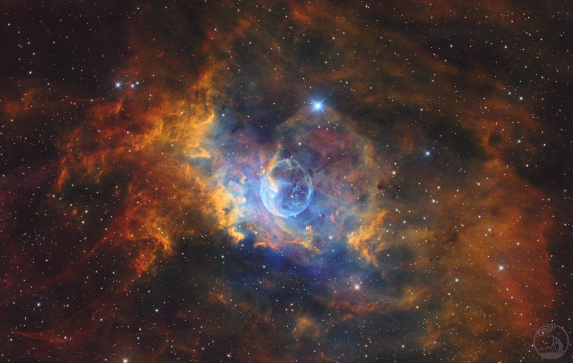 NGC7635气泡星云SHO+RGB星点