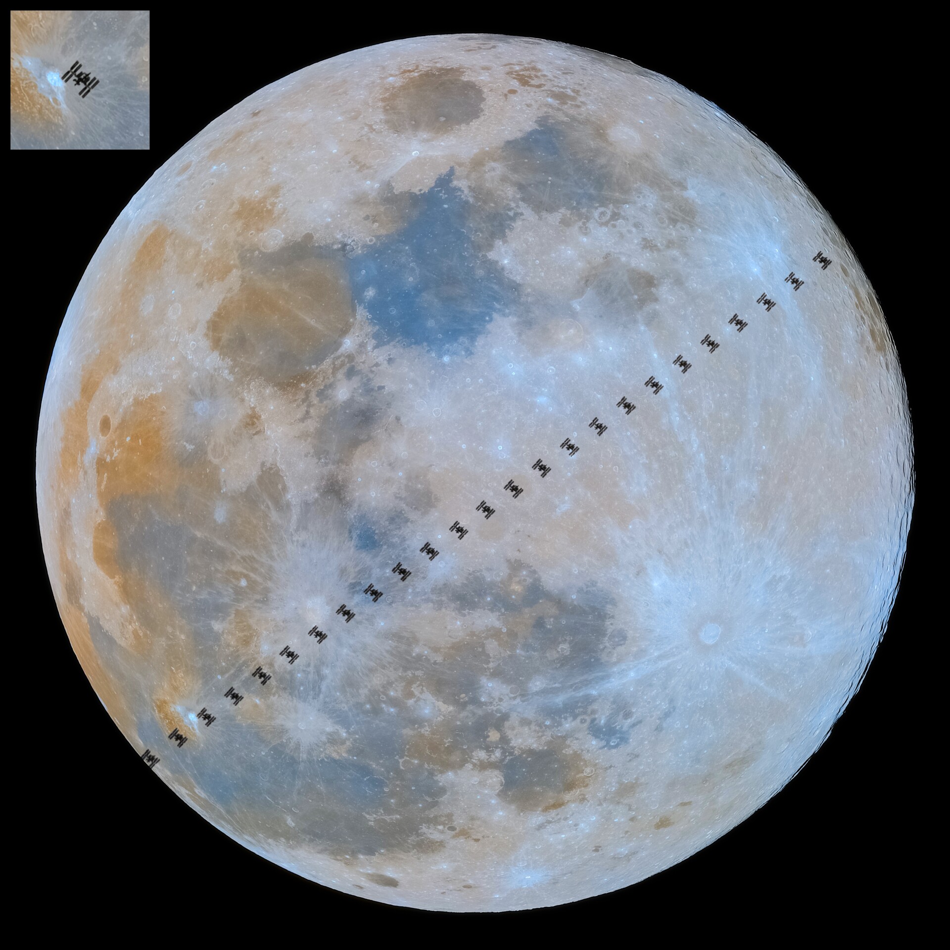 2026年首拍国际空间站凌超级满月