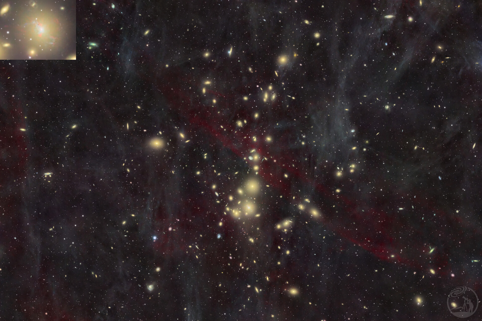 Abell426&英仙座星系团 &暗云&Ha发射信号         