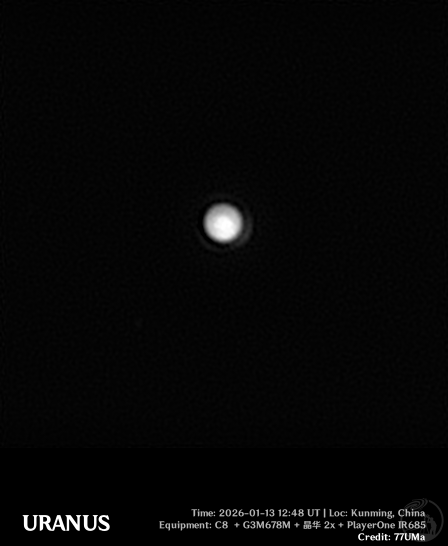 1月13日晚天王星