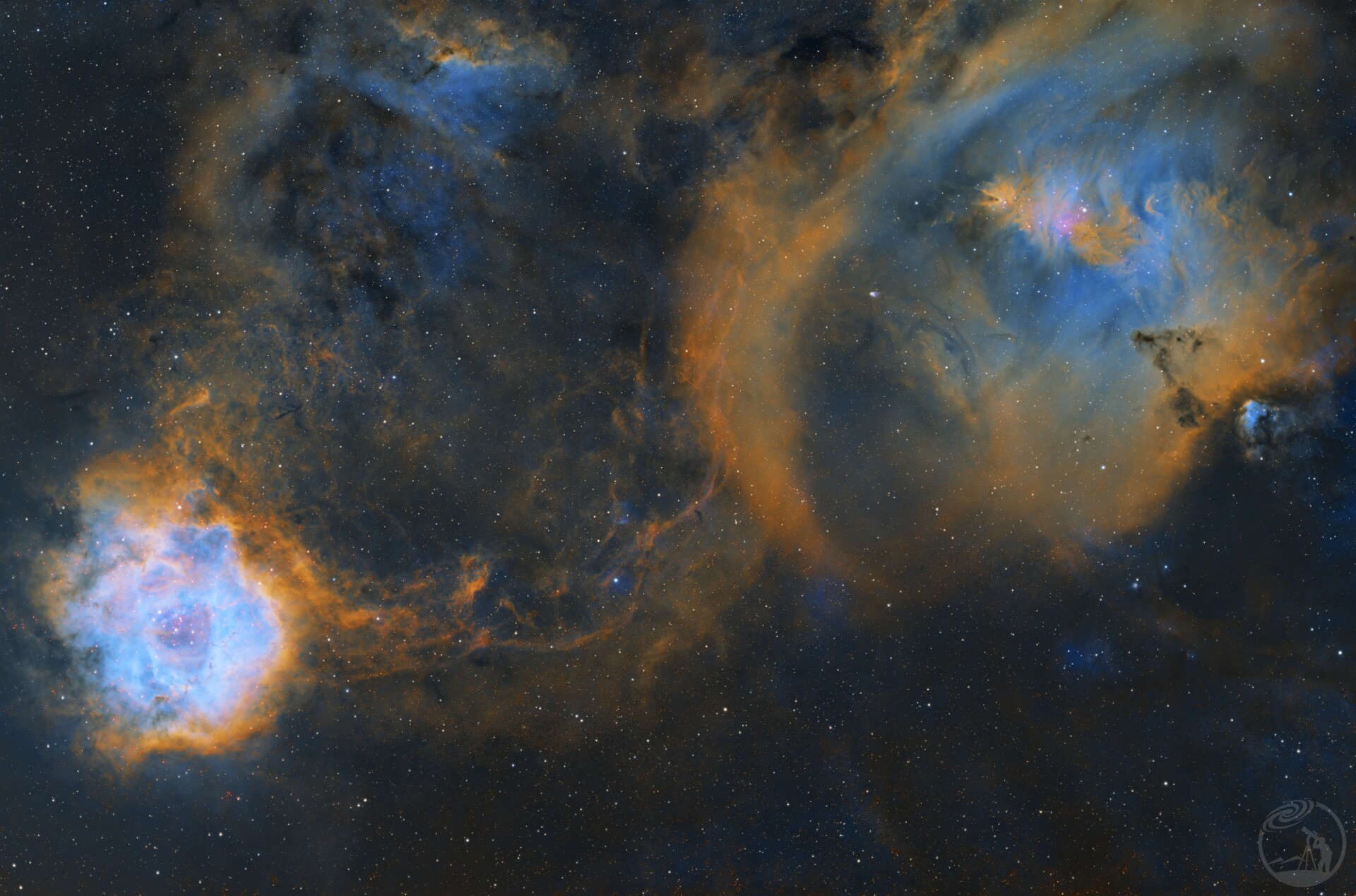 玫瑰星云+圣诞树星团广域