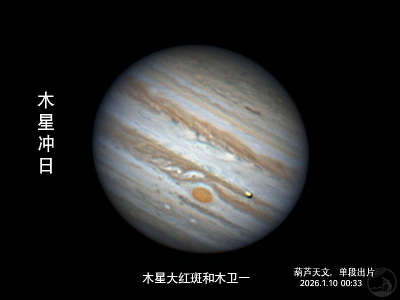 木星冲日大红斑和木卫1