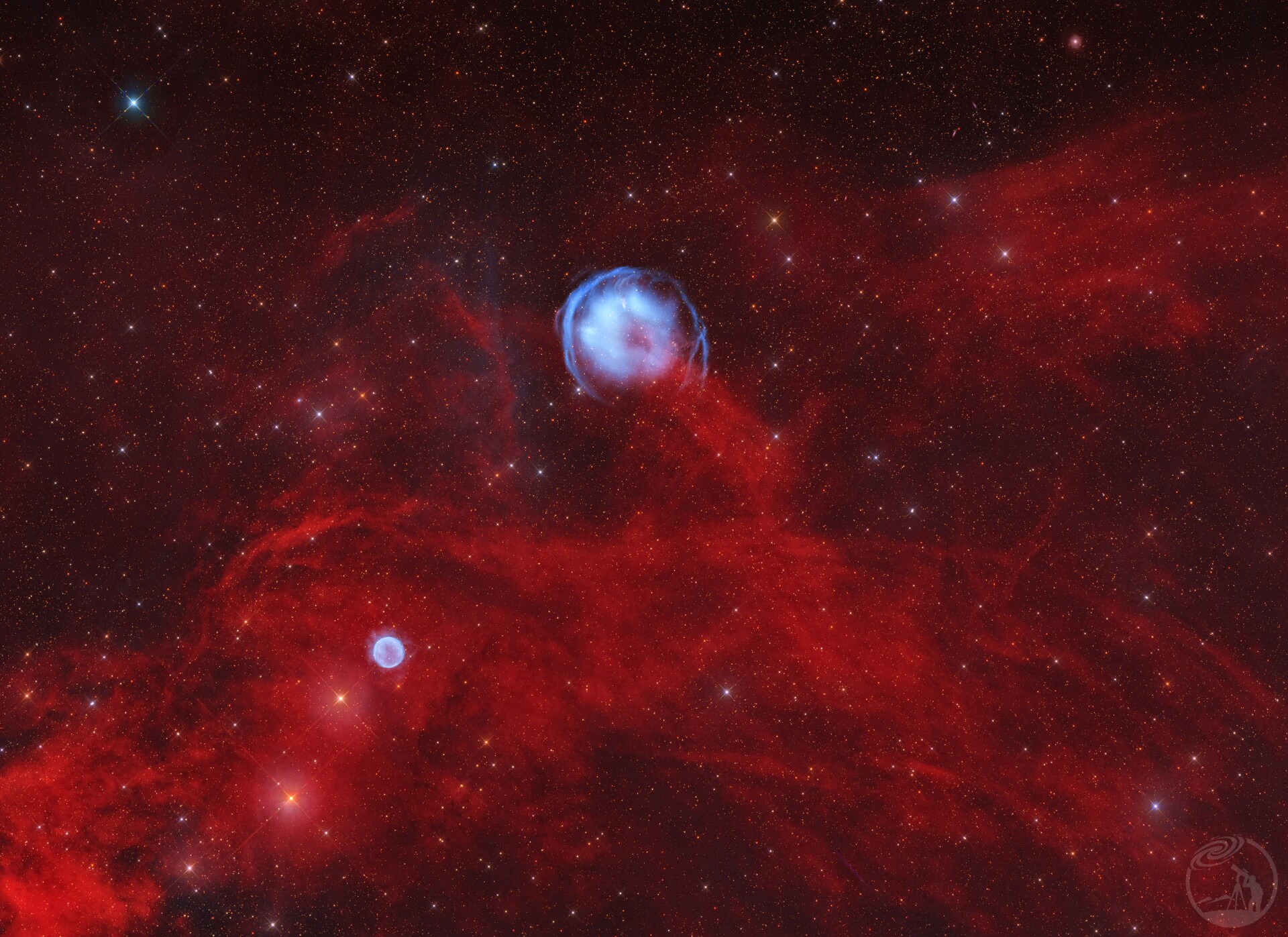 HFG1小猫爪星云与Abell6泡泡星云