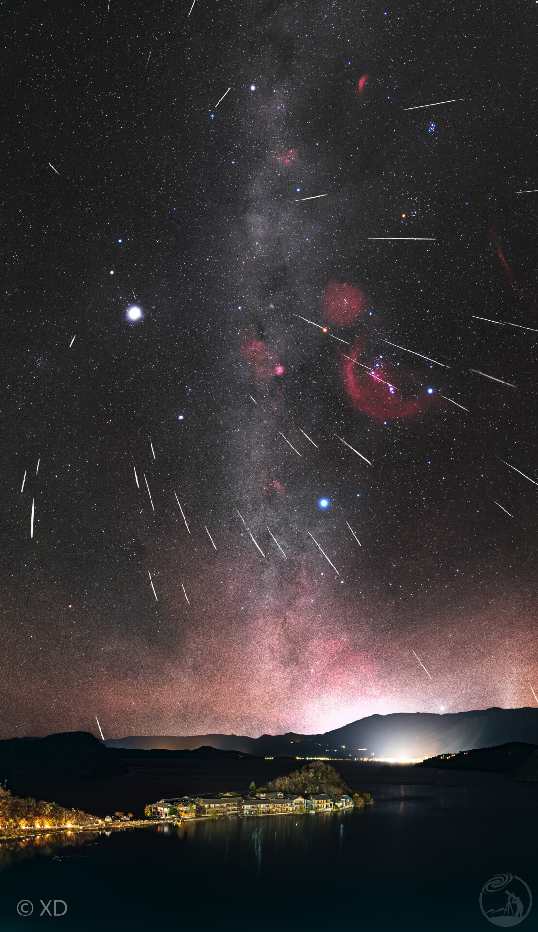 泸沽湖双子座流星雨