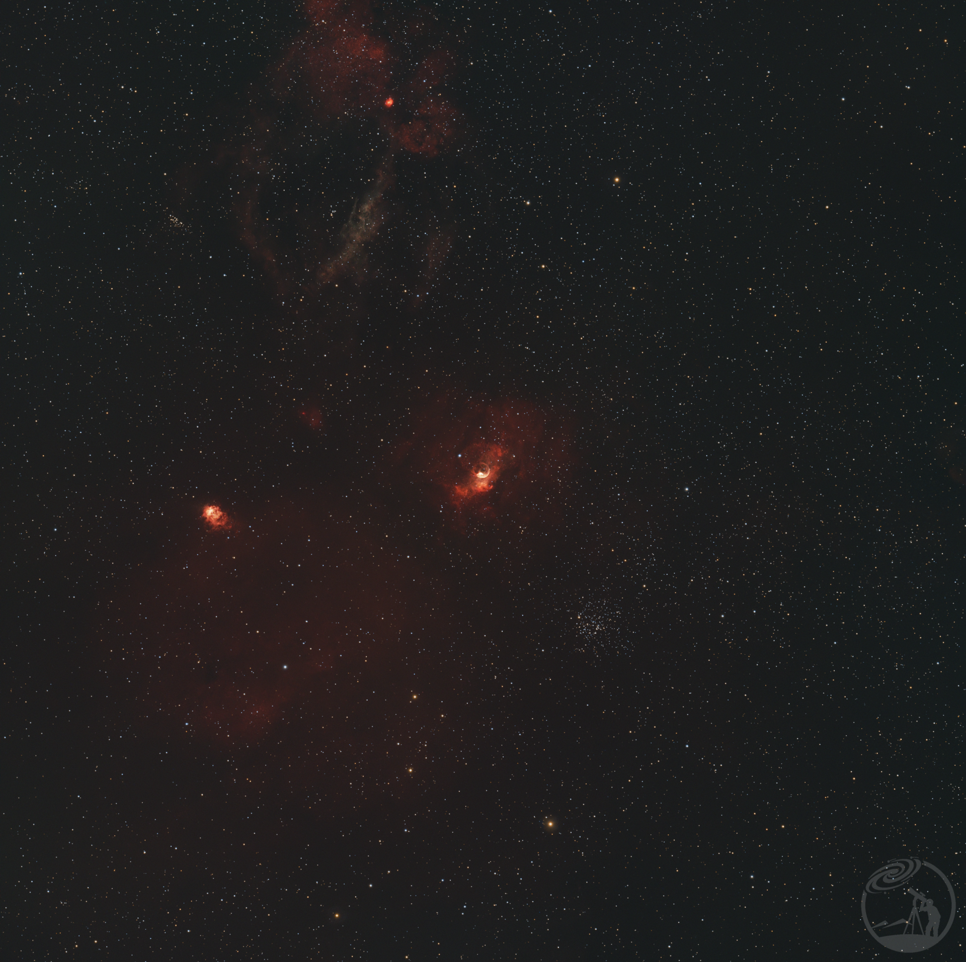 气泡及龙虾钳星云