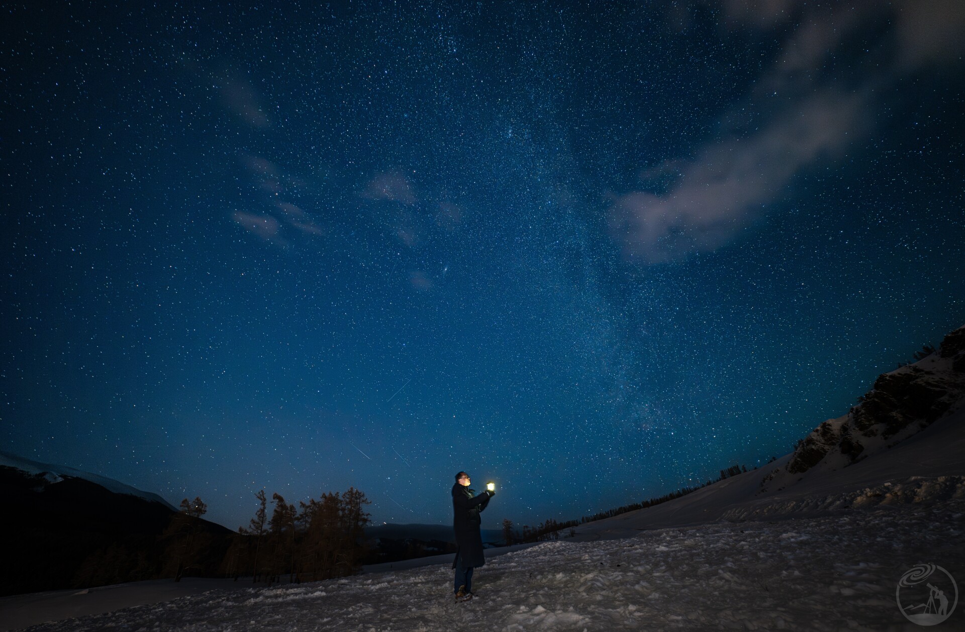 喀纳斯冬季银河