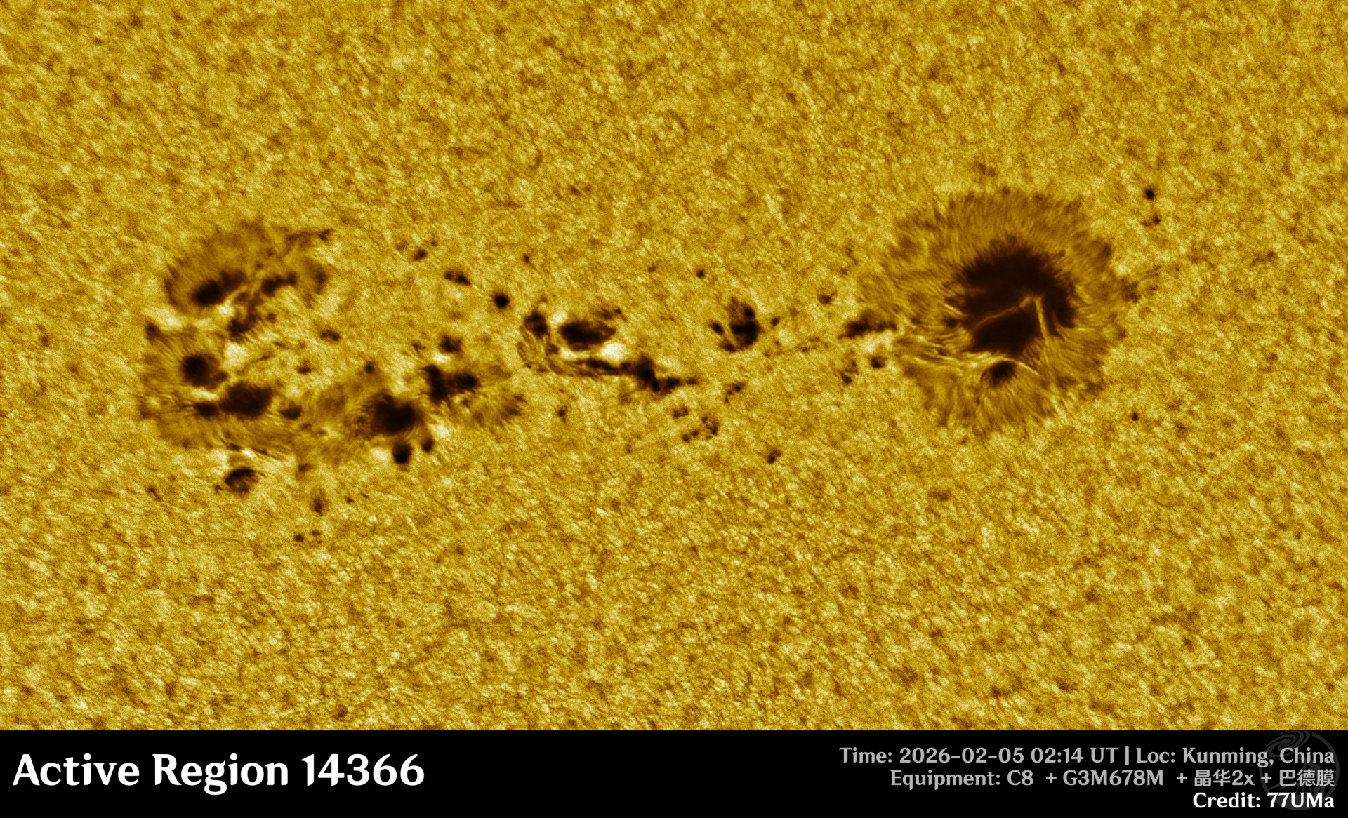 太阳活动区14366