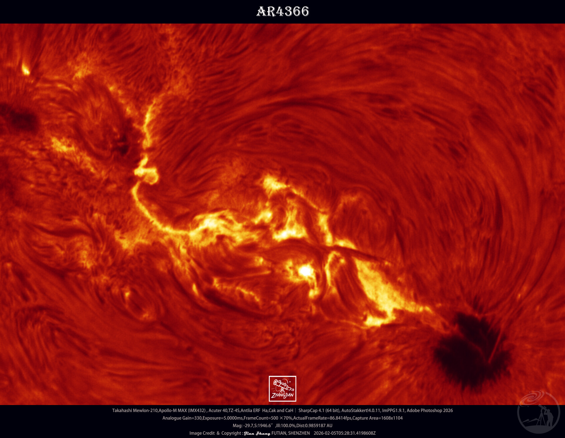 20260205的AR4366超级黑子群（色球层）
