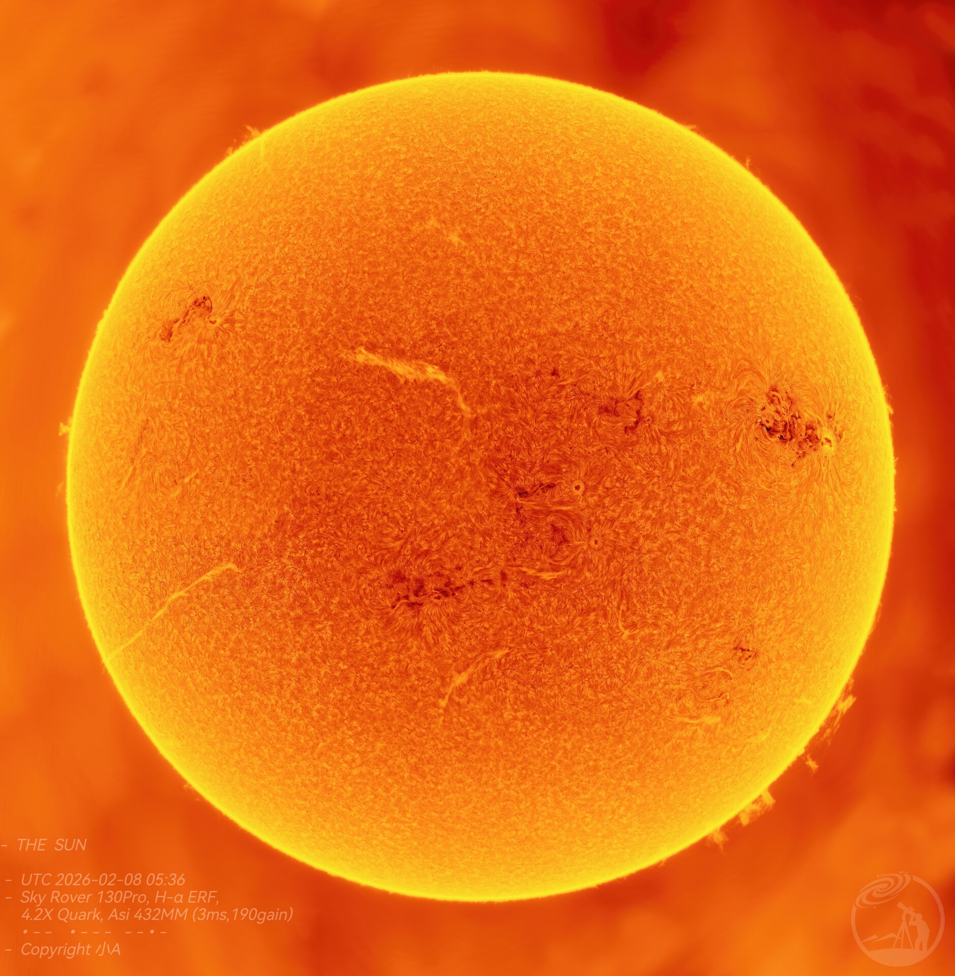 色球层全日面2026-02-08