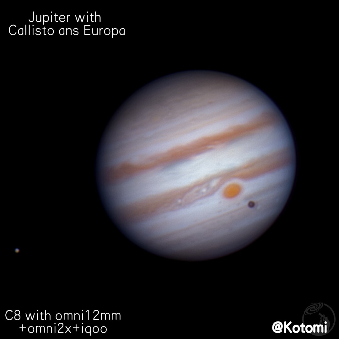 手机目镜后木星和木卫二四