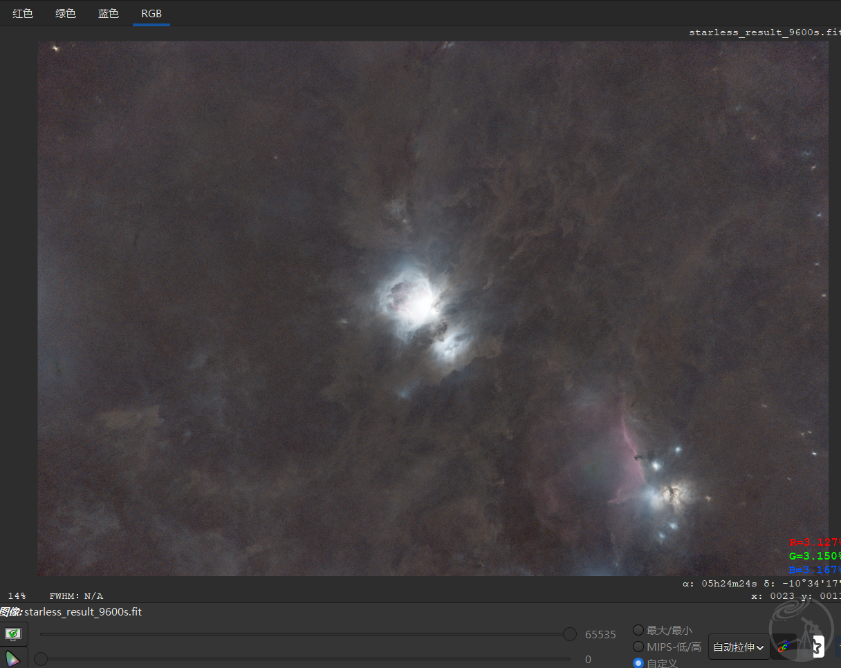 色彩校准，dbe后的自动拉伸预览画面