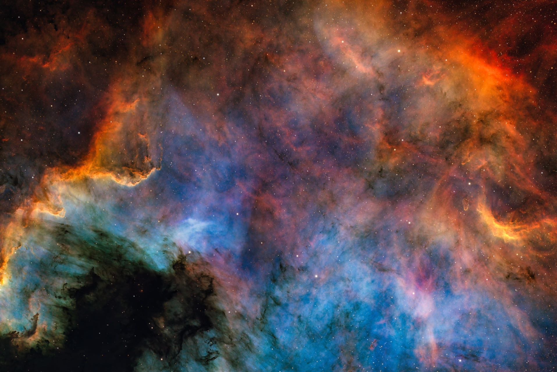 日图NGC7000天区3套顶级素材 买一送一，赠送一套马赛克灵魂星云（19 小时曝光） 到手四套素材