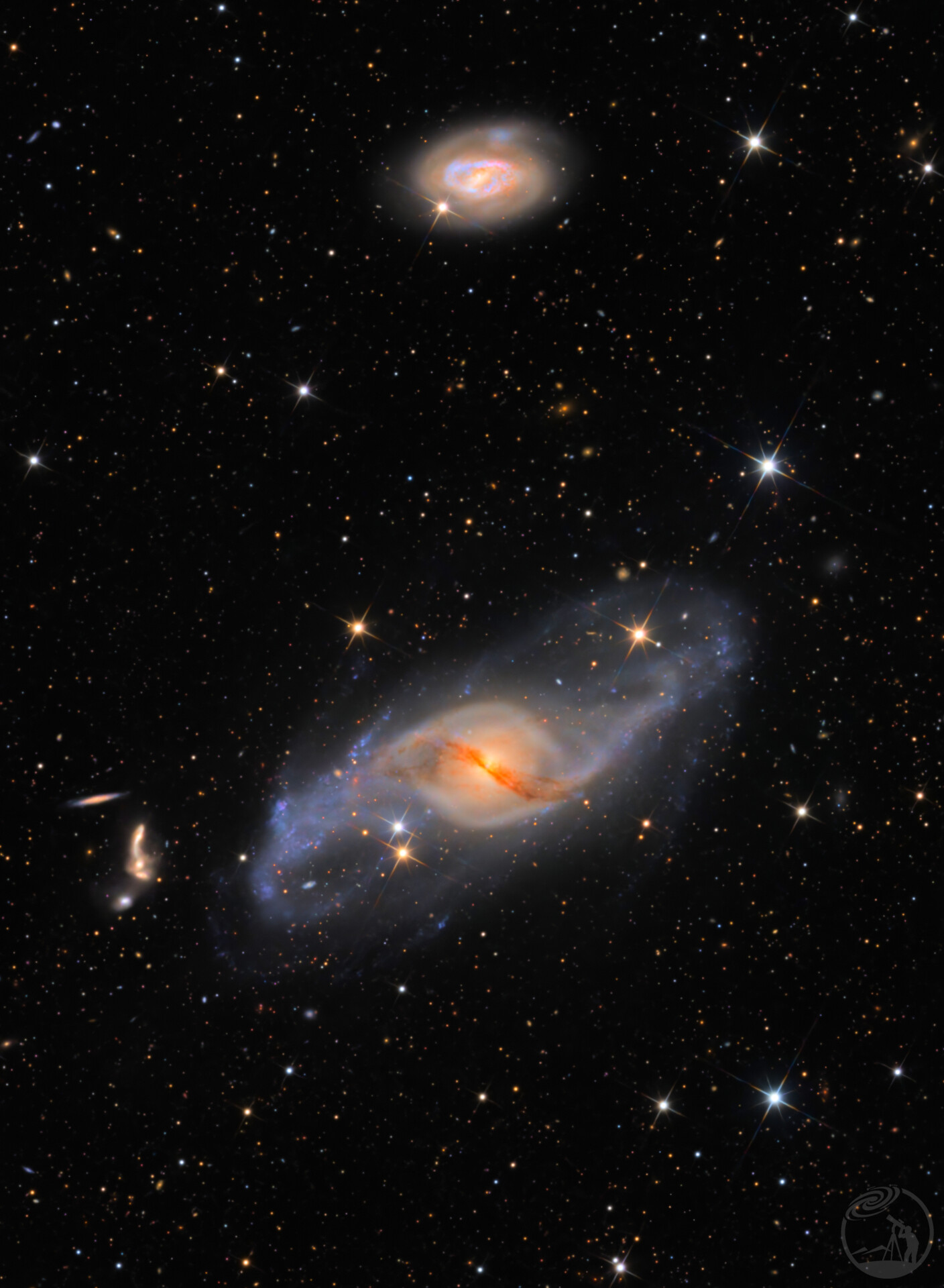 NGC3718——Drizzle*2新版，削弱背景，突出主体