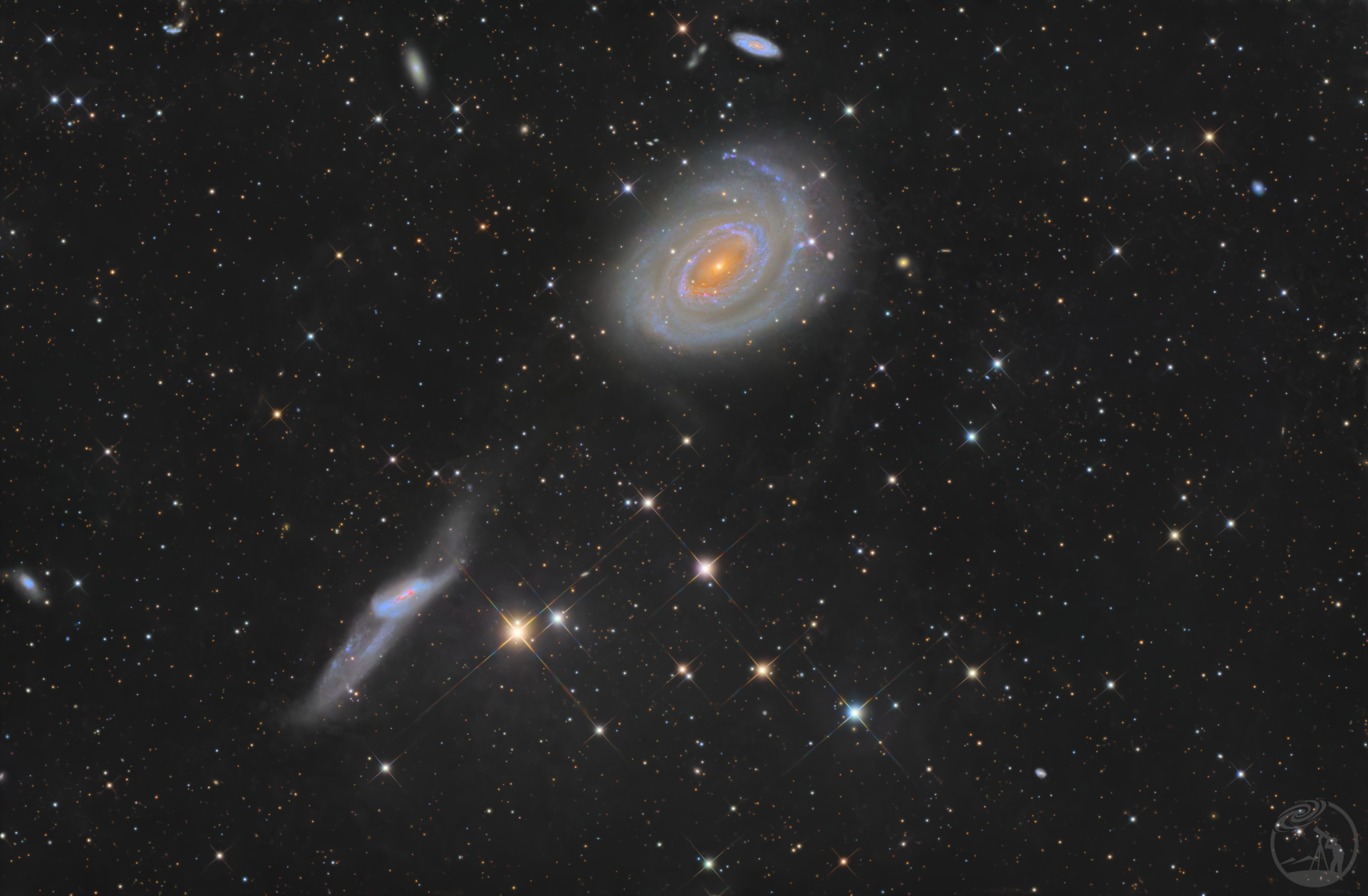NGC4725&NGC4747撕扯&暗尘埃云气