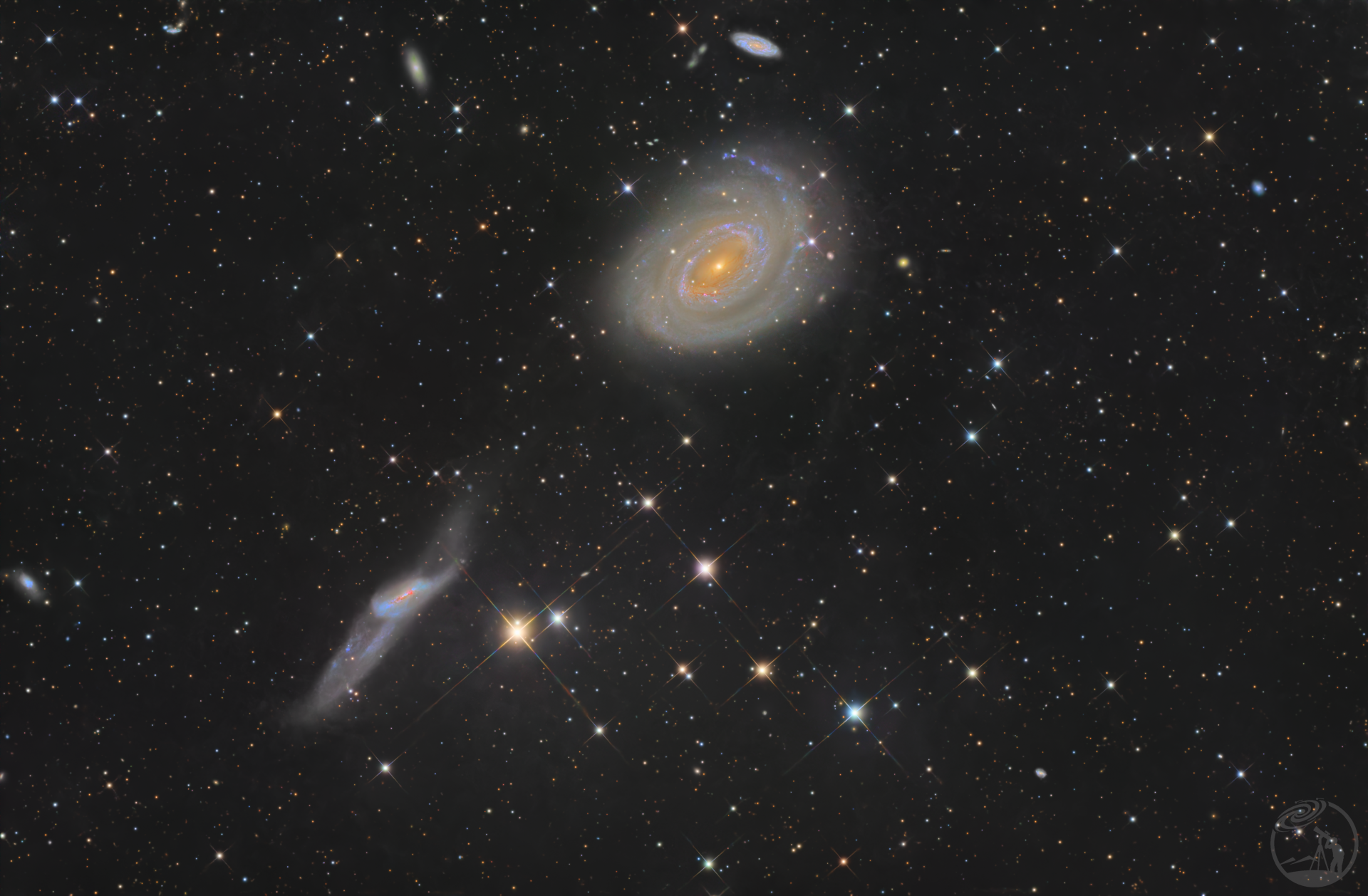 NGC4725&NGC4747撕扯&暗尘埃云气