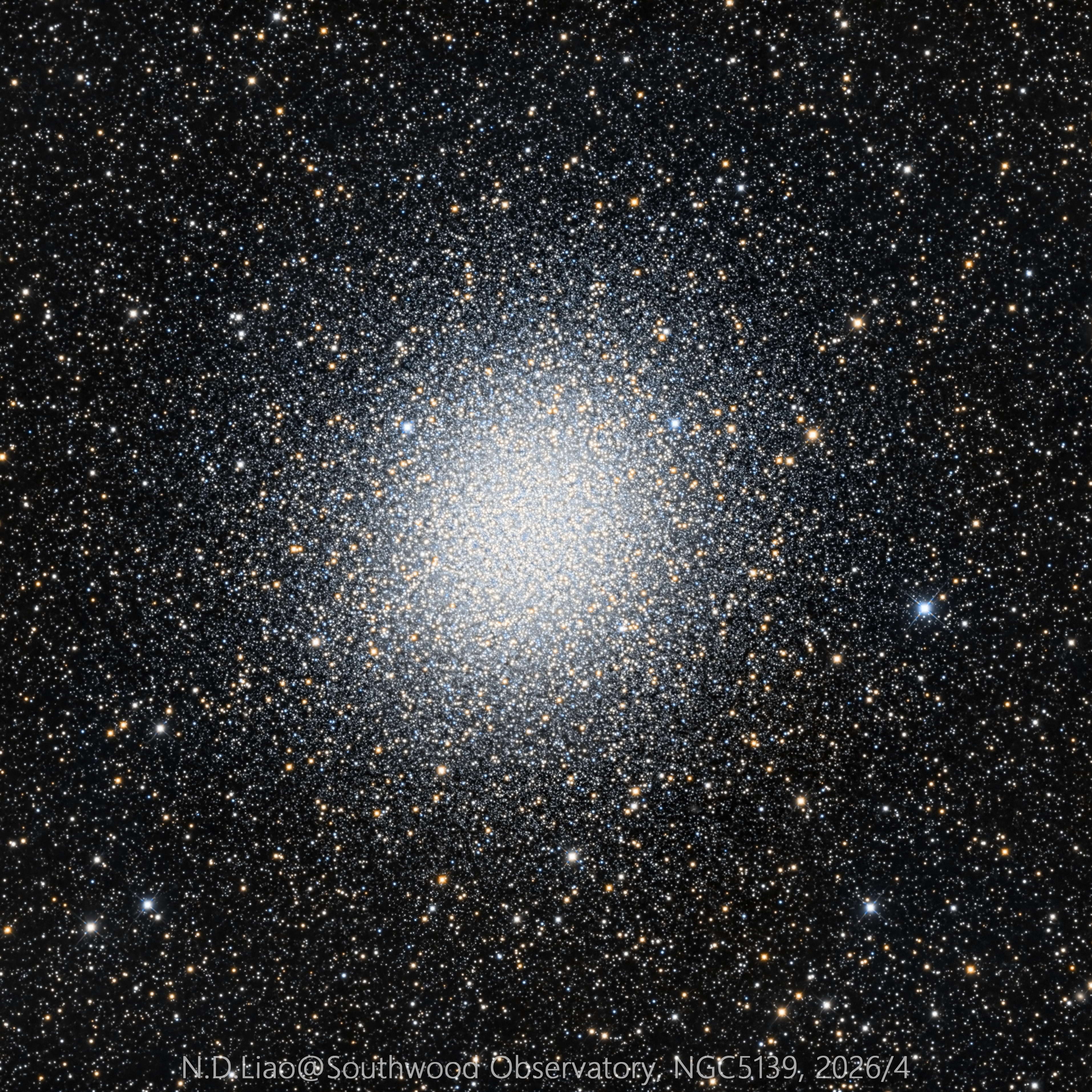 *极品素材*（NGC5139），广东第一峰2级区，总曝光5.25小时
