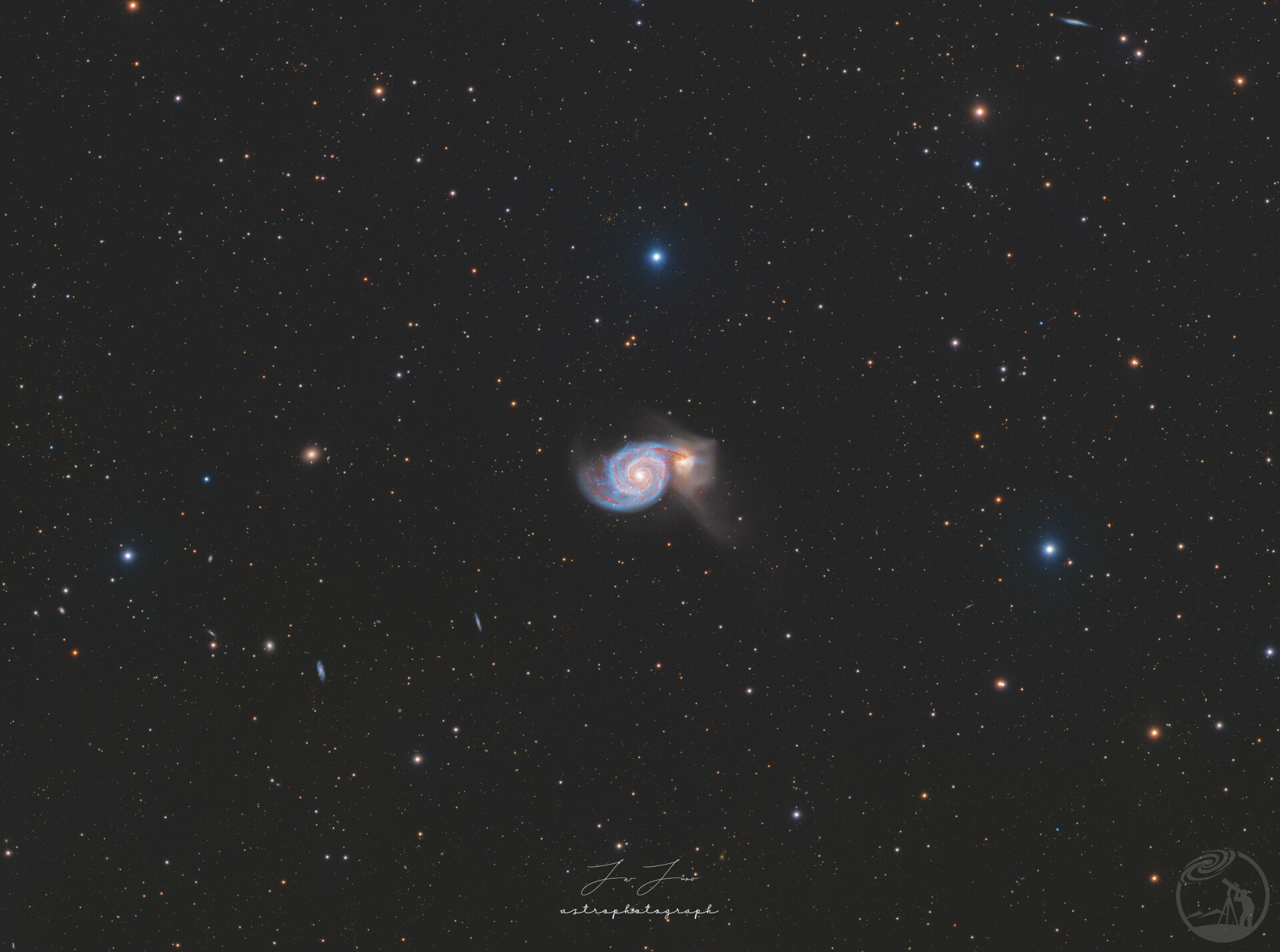 引力之舞，十亿年的羁绊 - M51A&&M51B_LRGB