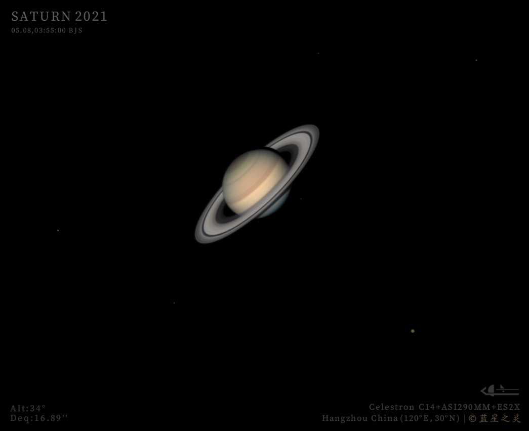 土星与土卫八 2021.05.08