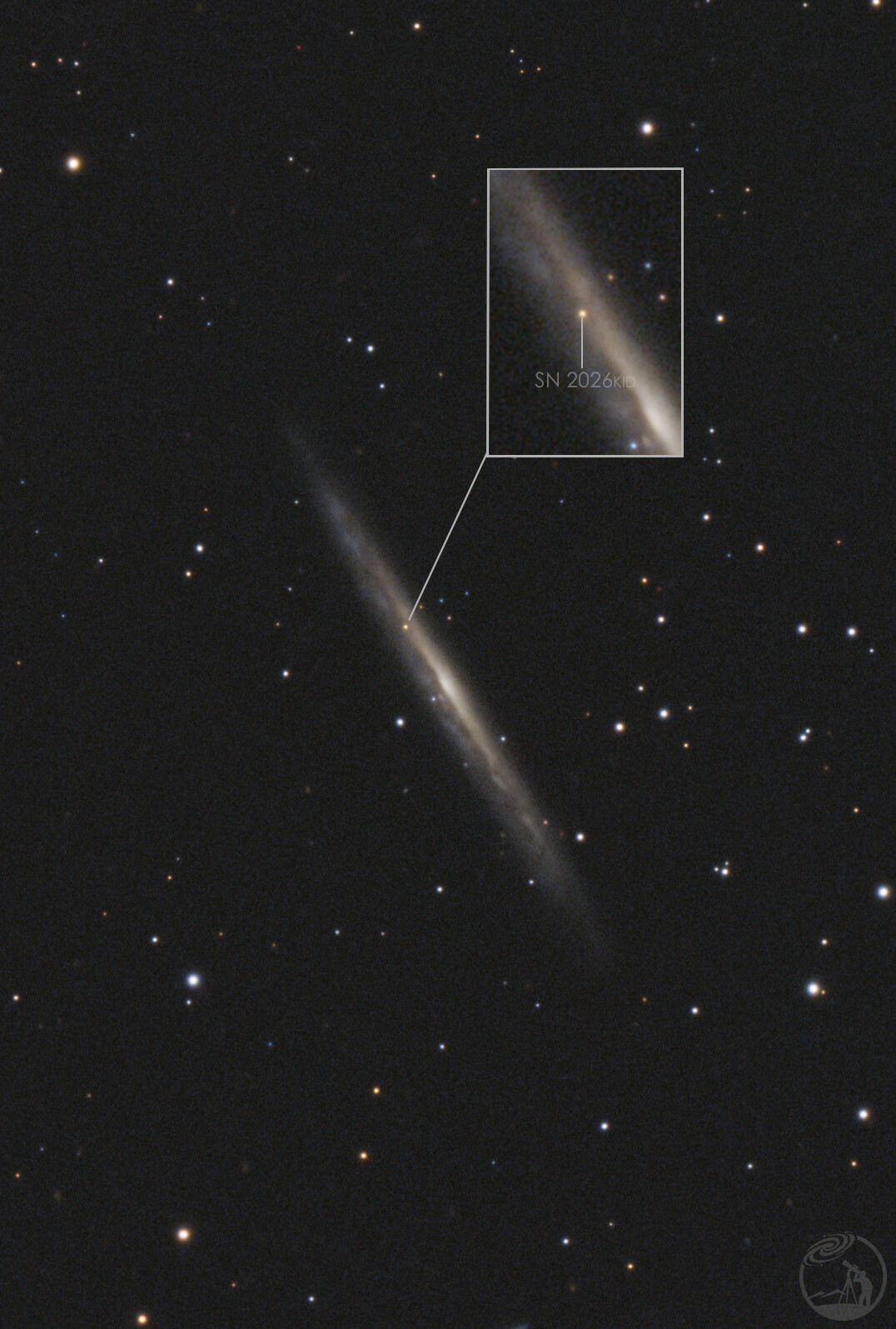 人生首拍超新星SN2026kid——NGC5907