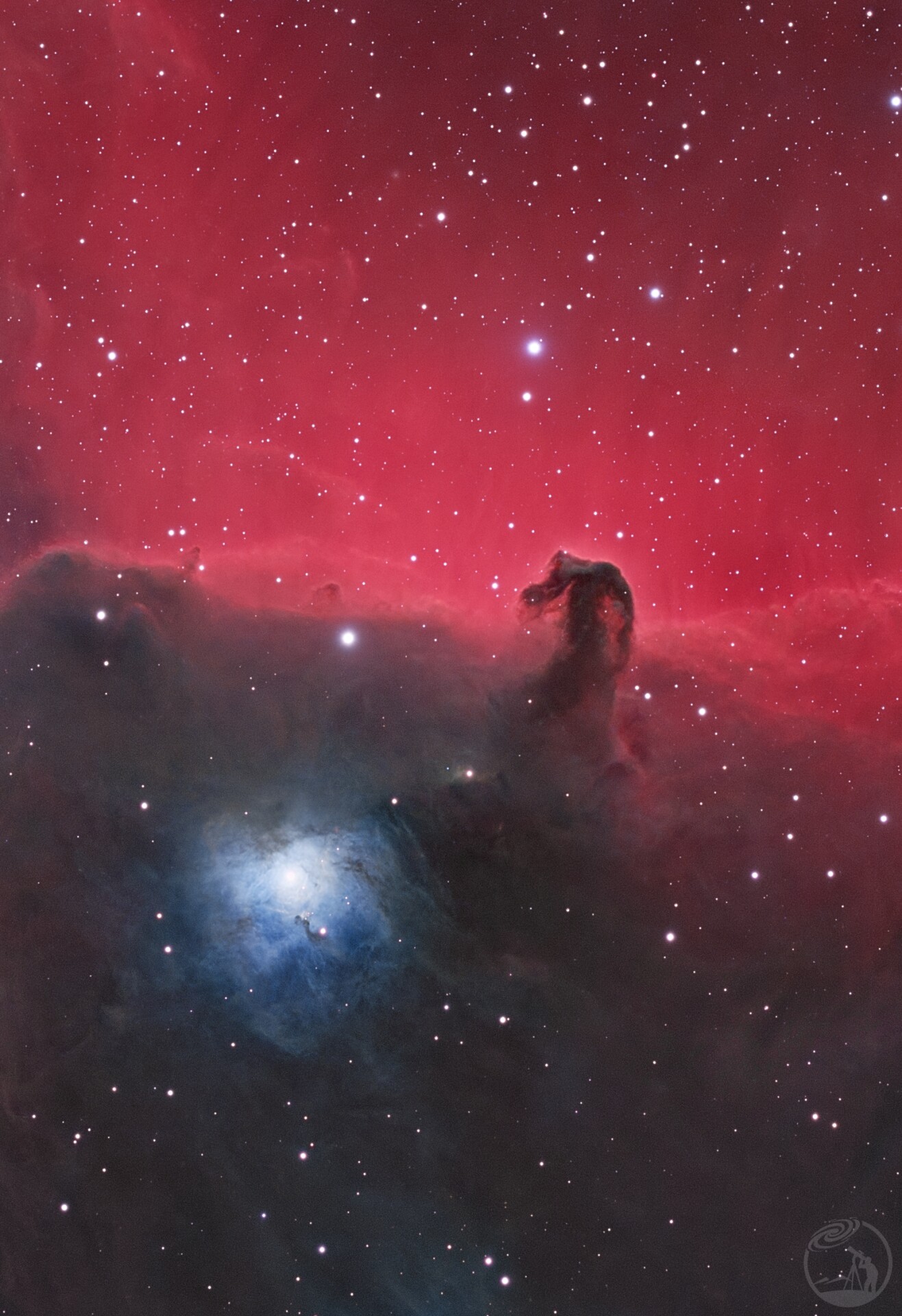 马“倒”成功——IC434马头星云rgbha