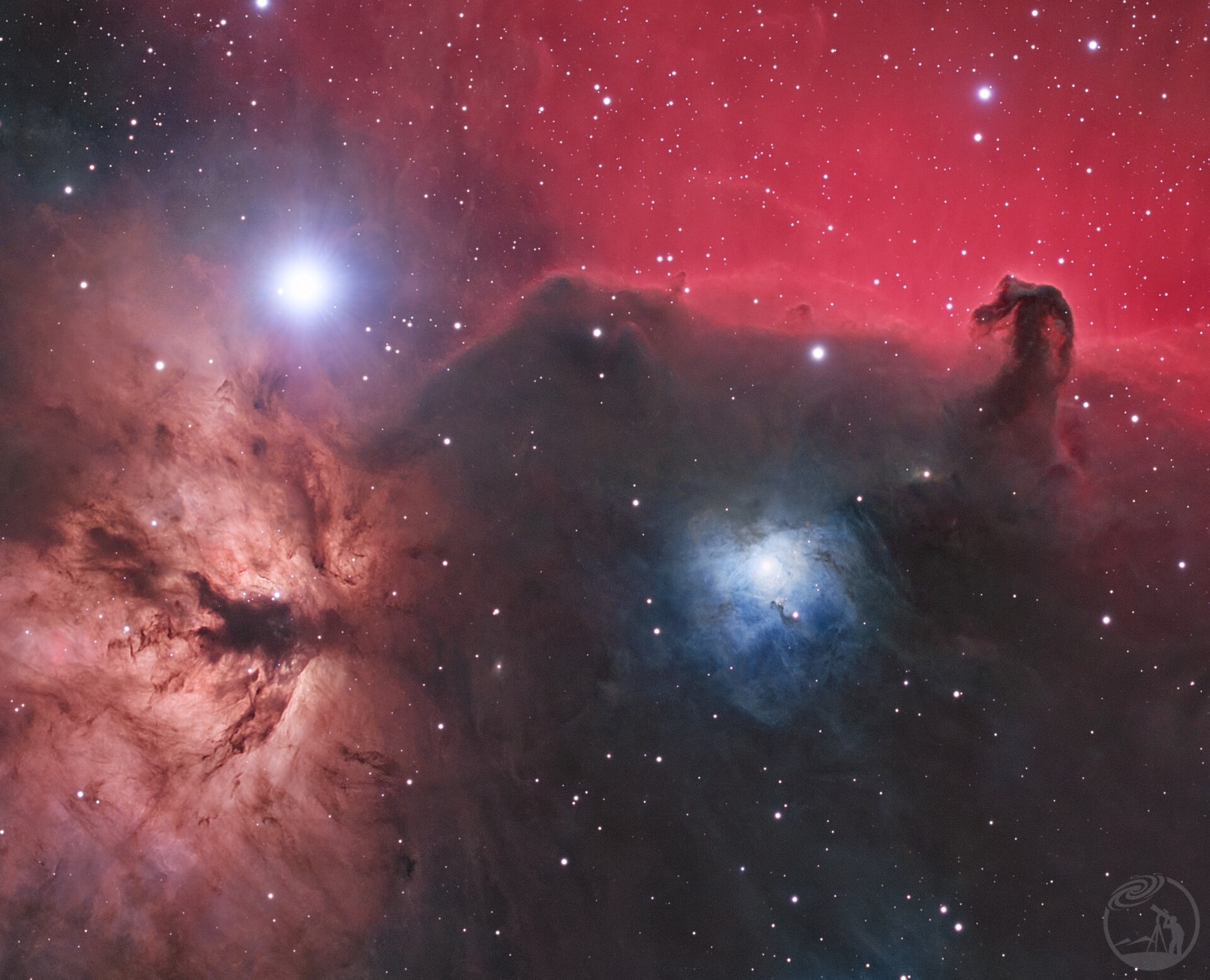 马“倒”成功——IC434马头星云rgbha