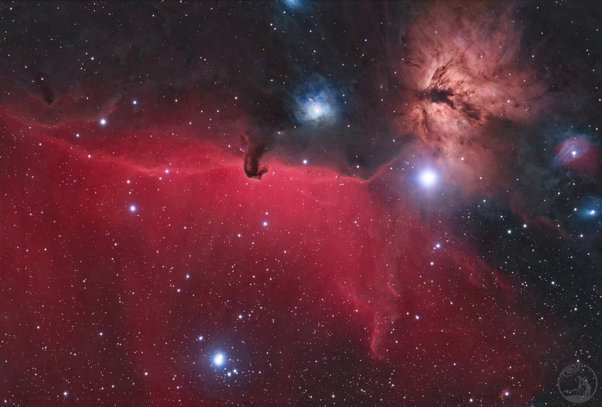 马“倒”成功——IC434马头星云rgbha