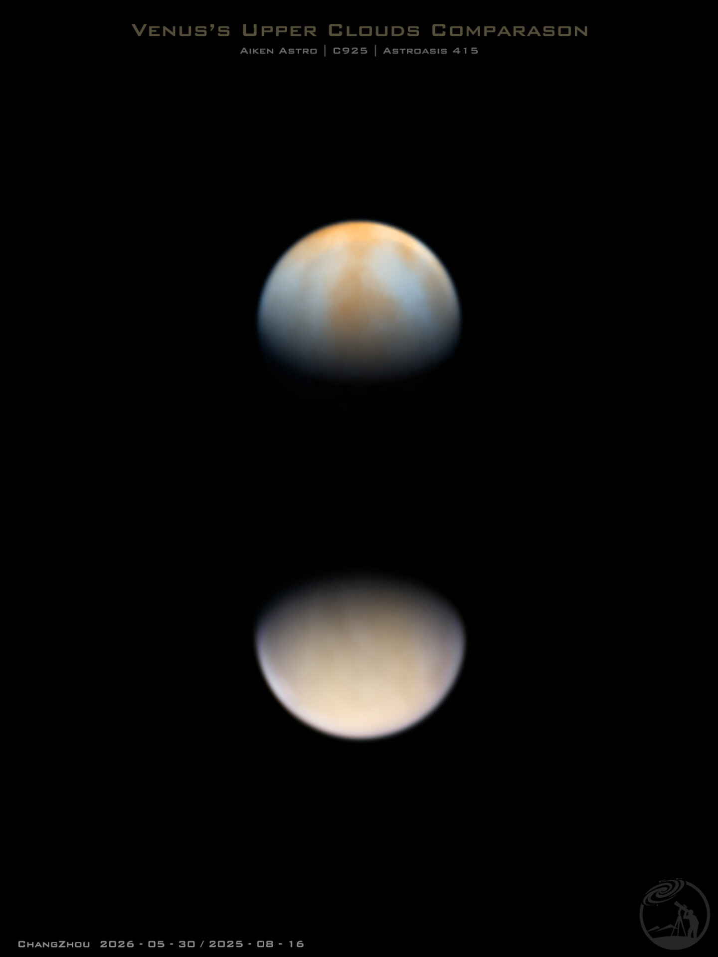 金星上层大气对比 2026-05-30